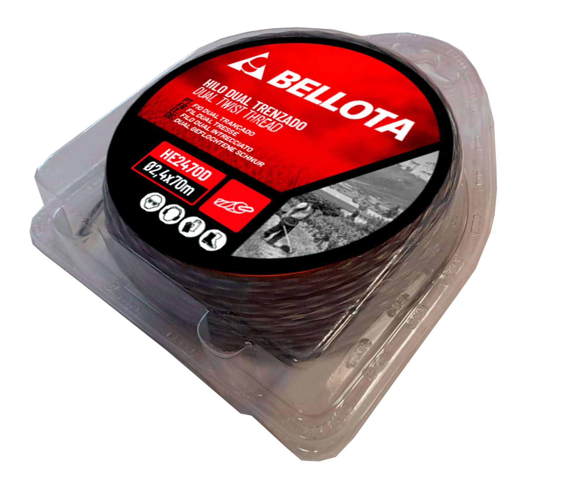 Hilo de corte Dual trenzado de  Ø 2,4mm x 70m / HE2470D
