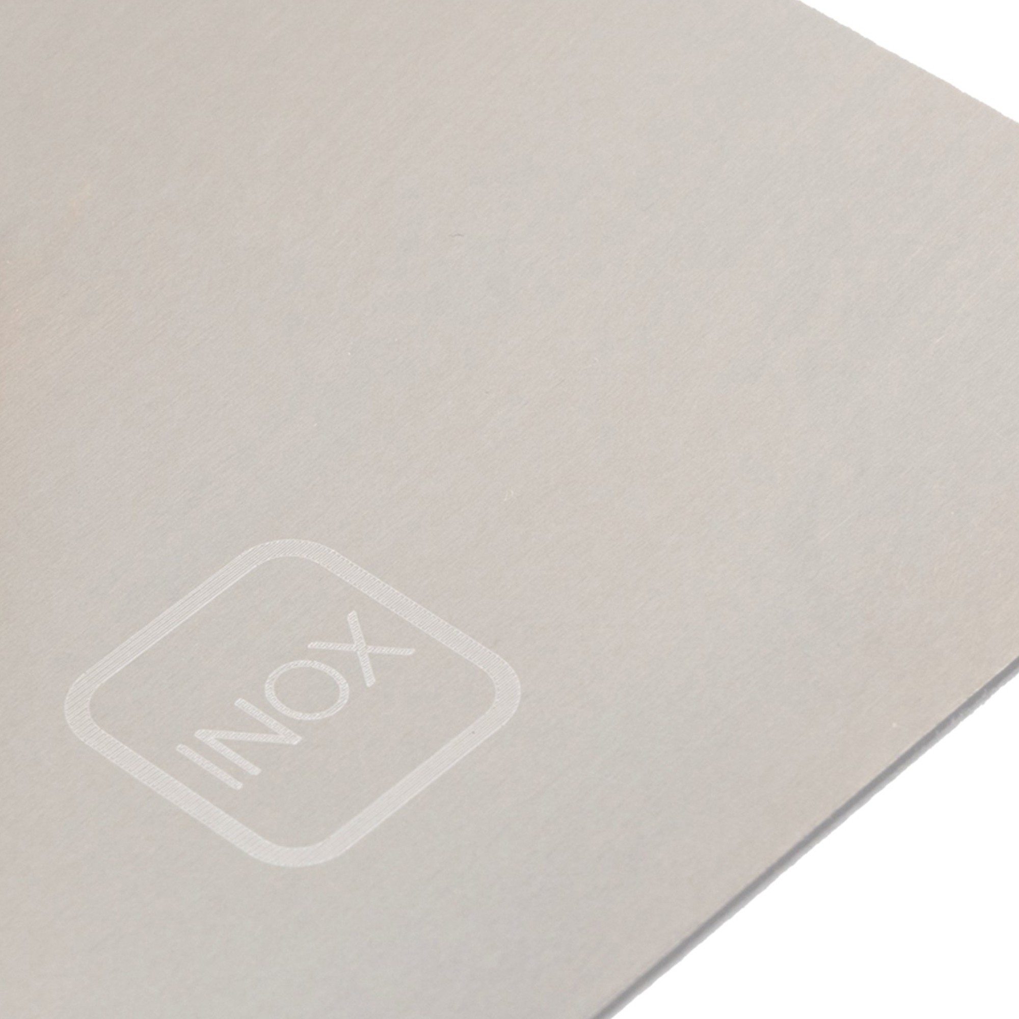 Llana recta de acero inoxidable con mango abierto plástico 270x130 mm / 25864INOX