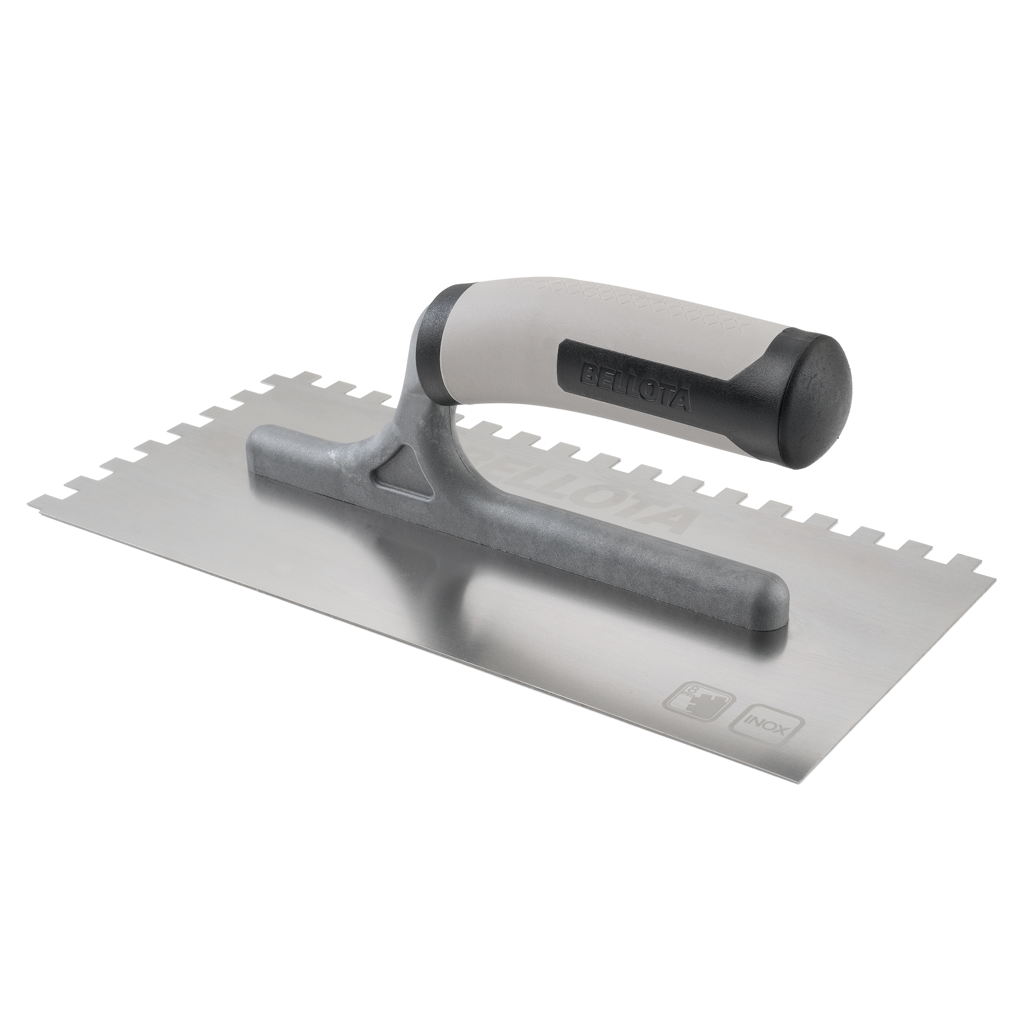 Peine diente castillo de acero inoxidable con mango abierto bimaterial 6 mm / 587406BIMINOX