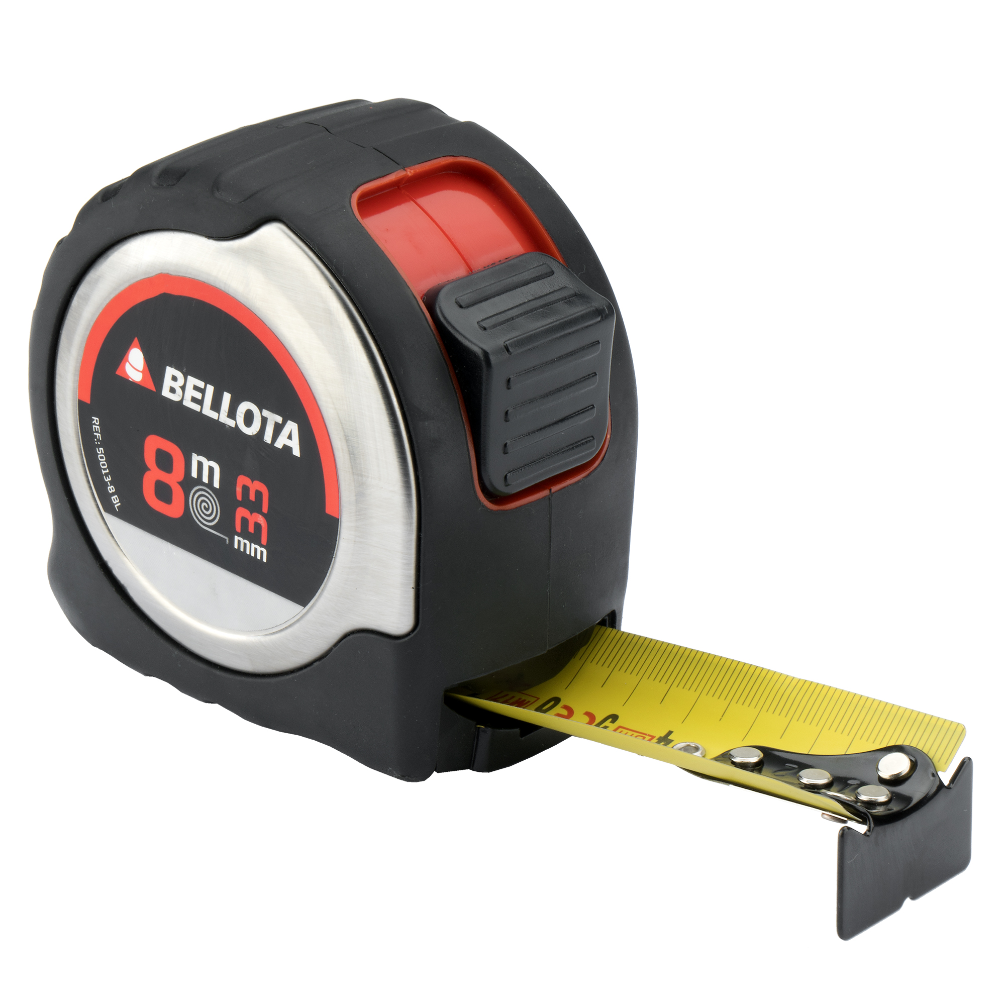 Flexómetro bimaterial inoxidable 8 m / 500138BL