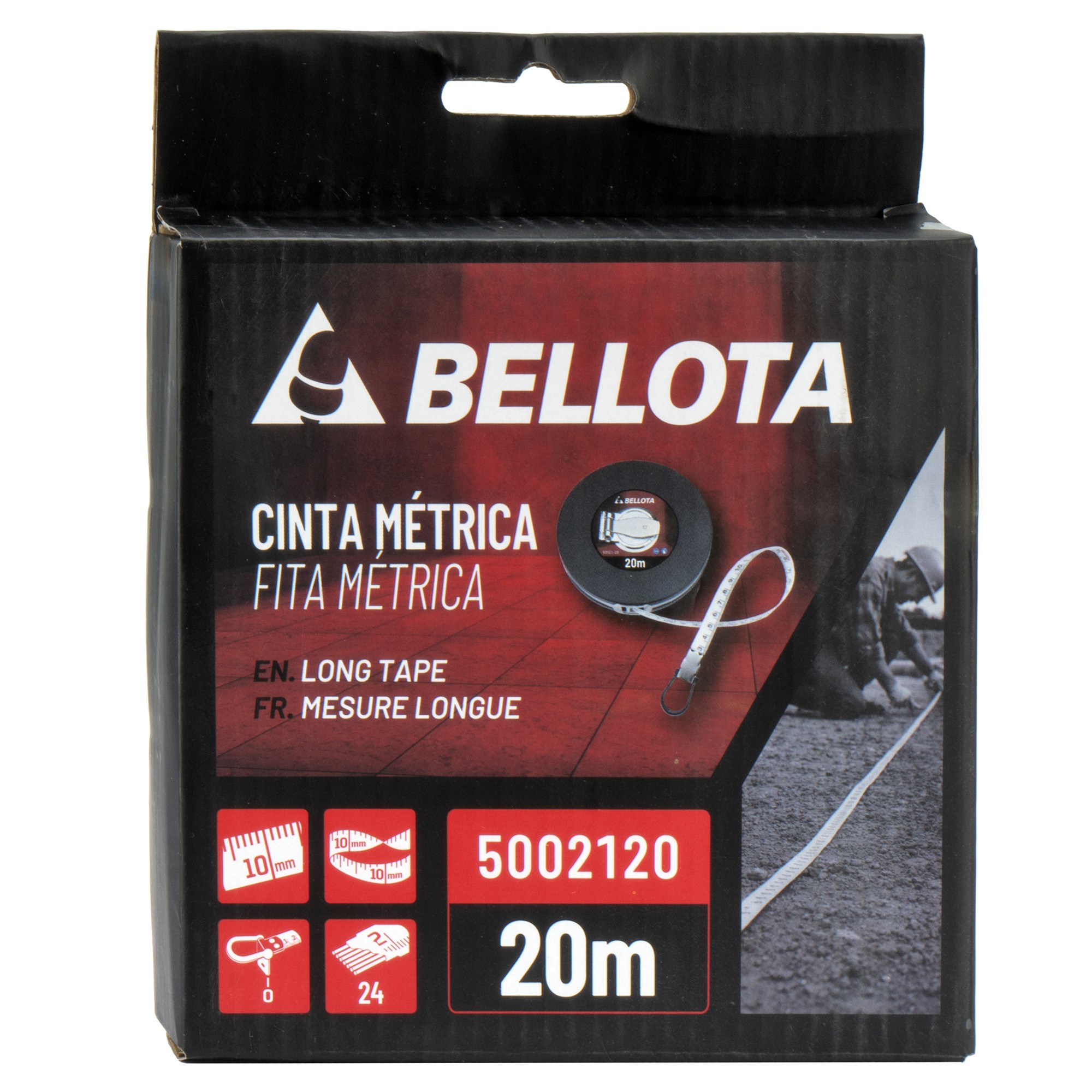 Cinta métrica de fibra de vidrio 20 m / 5002120