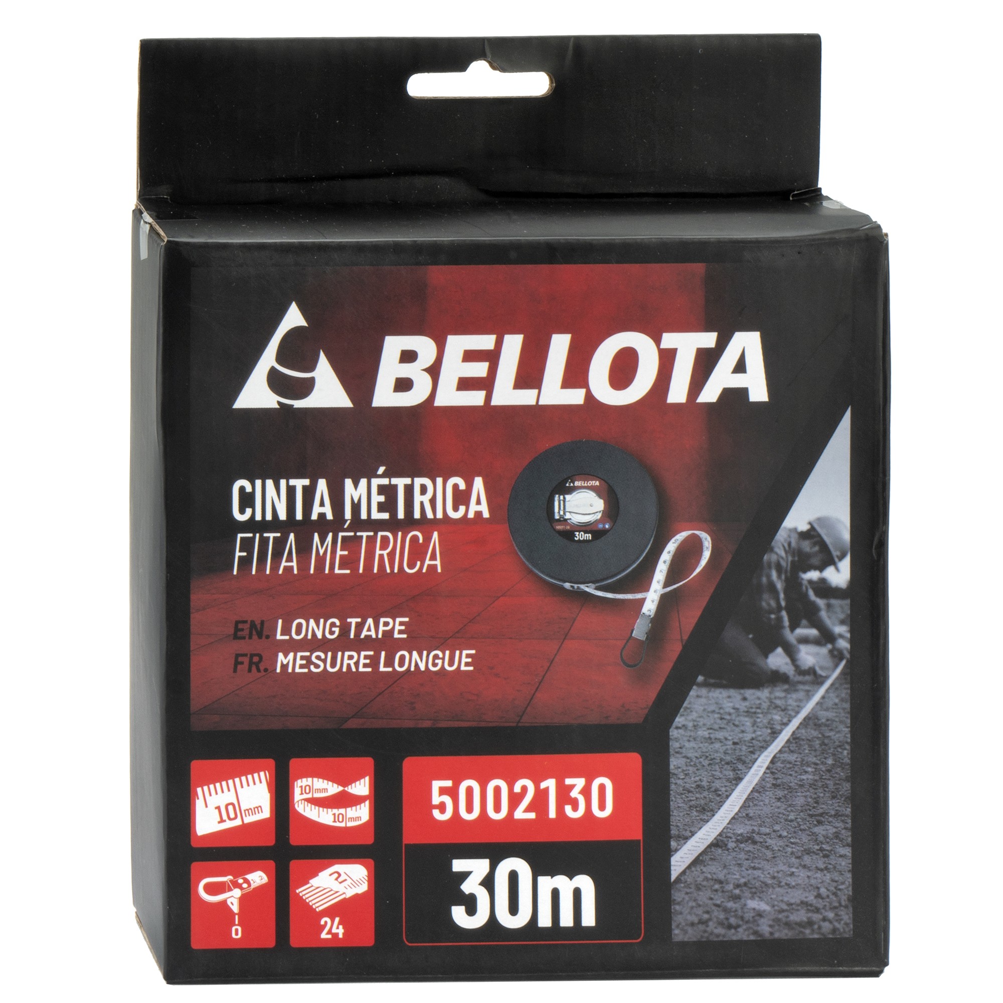 Cinta métrica de fibra de vidrio 30 m / 5002130