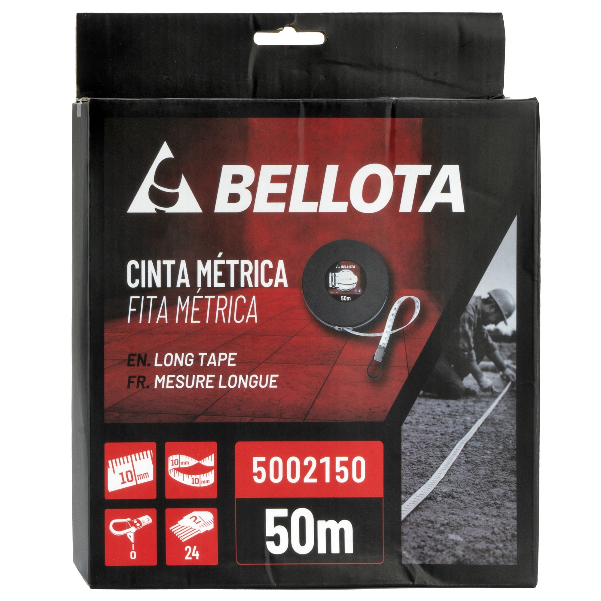 Cinta métrica de fibra de vidrio 50 m / 5002150
