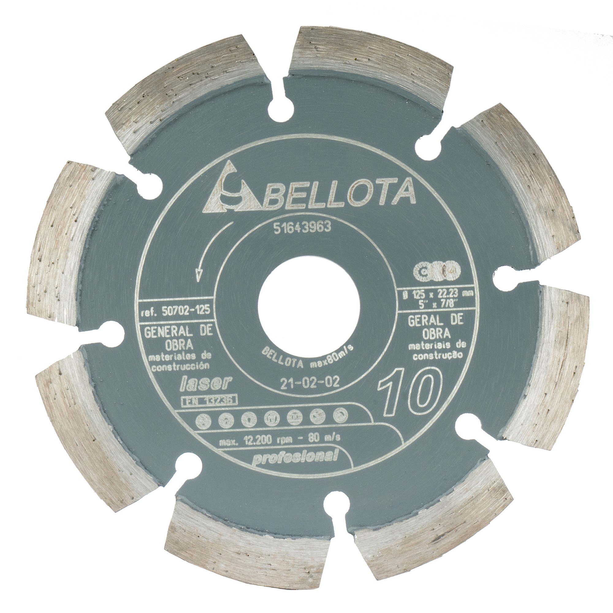 Disco diamante segmentado general de obra Pro7 125mm / 50702125