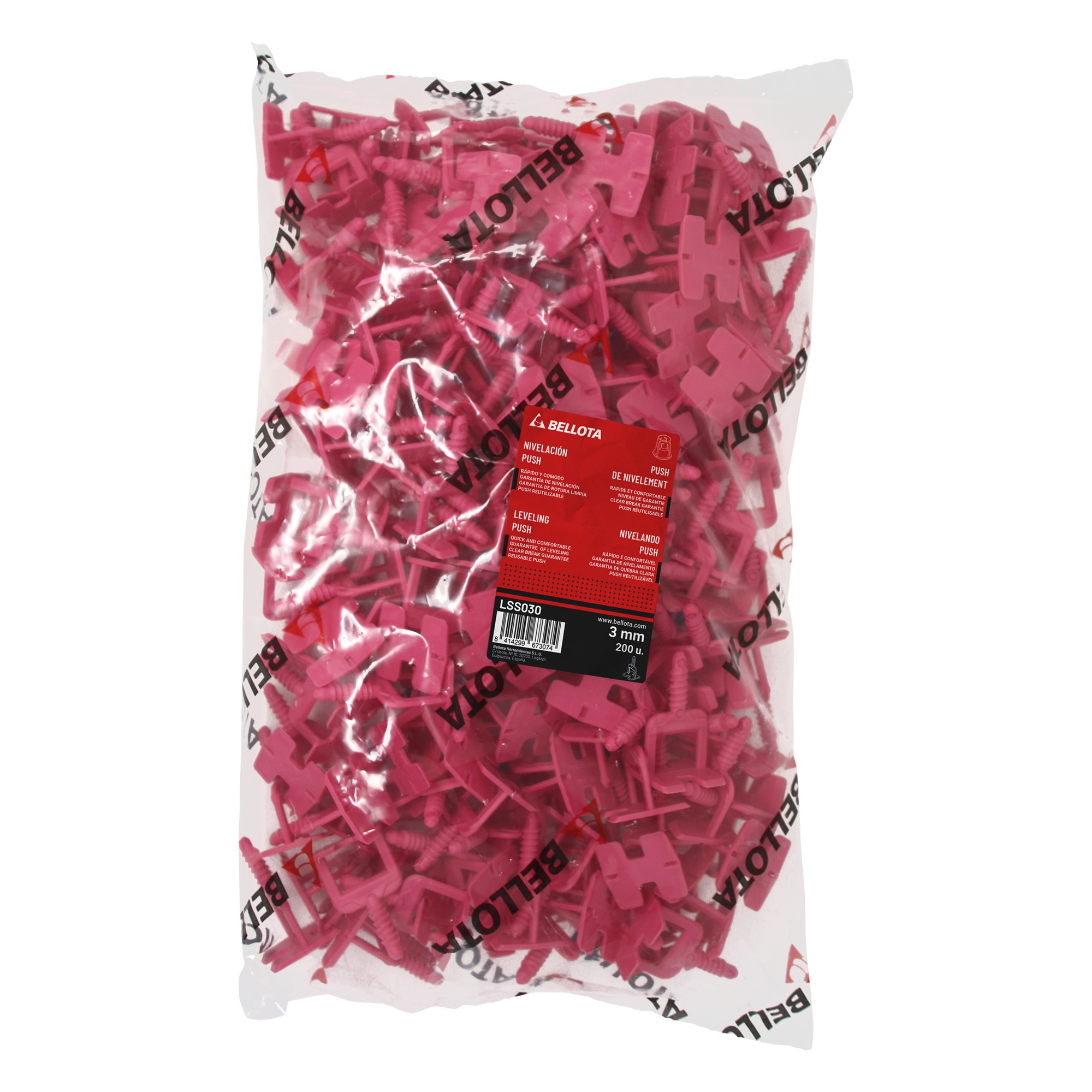 Calzo de nivelación cerámica para sistema Push&Level de 3 mm - Bolsa 200 unidades / LSS030