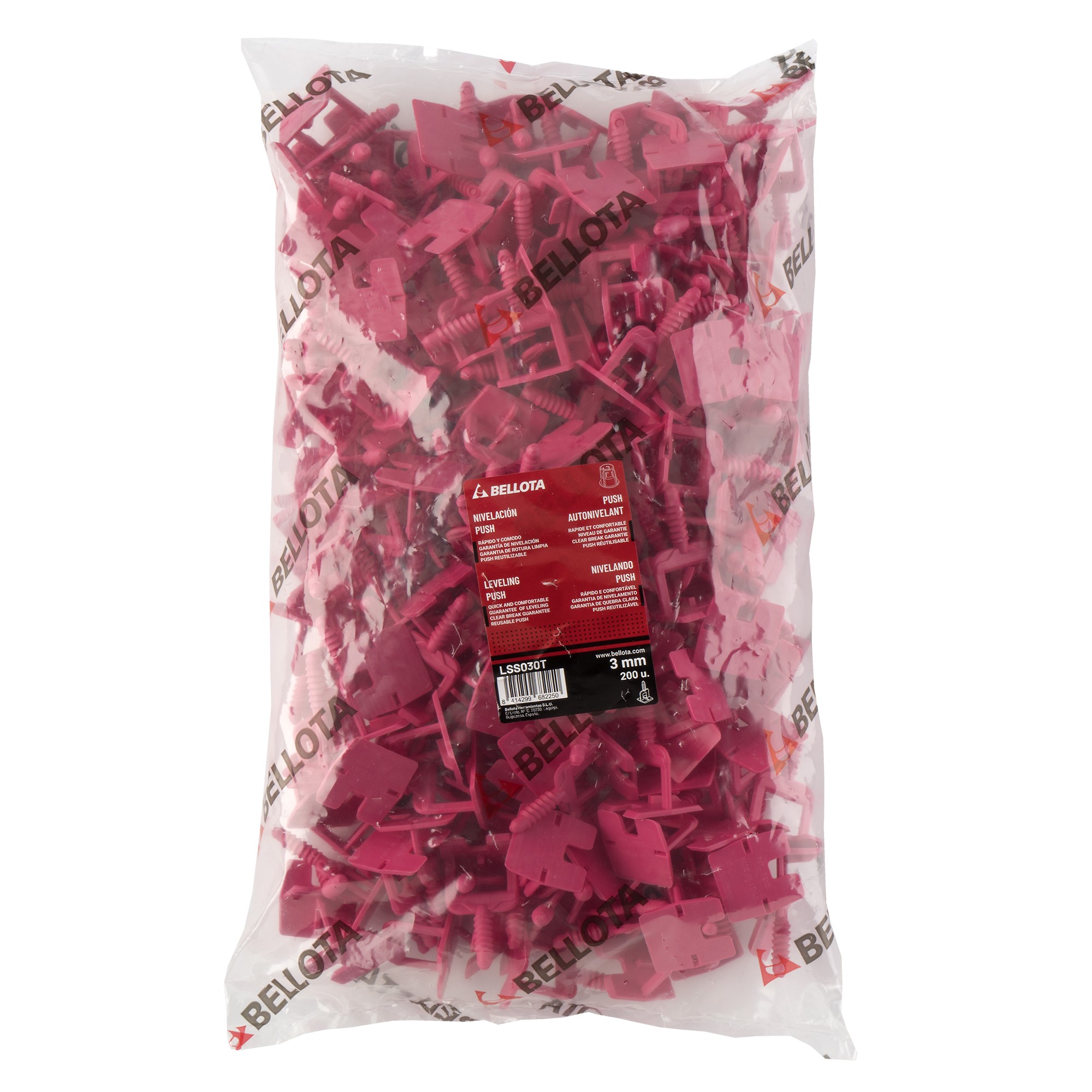 Calzo de nivelación cerámica en T para sistema Push&Level de 3 mm - Bolsa 200 unidades / LSS030T