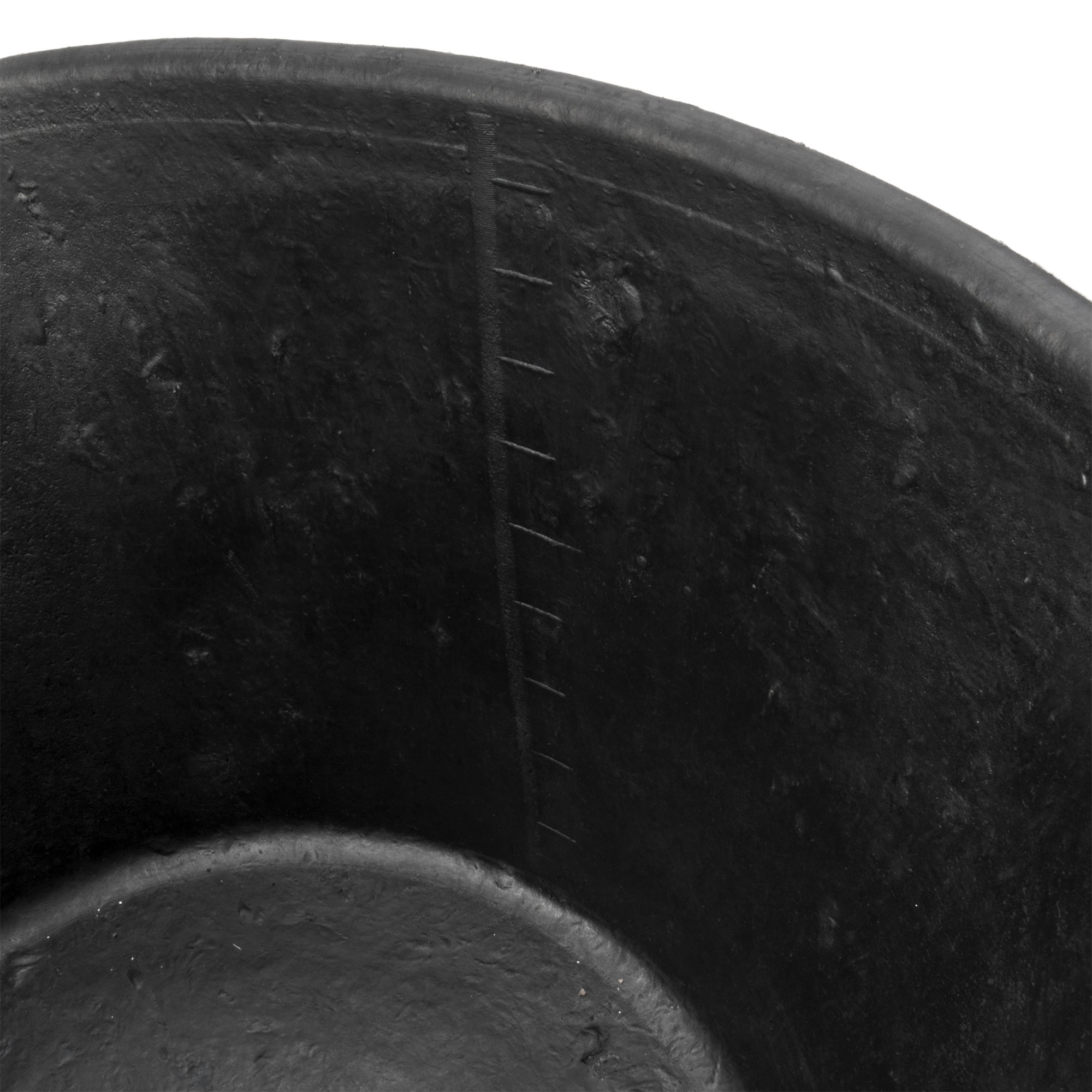 Cubo de caucho italiano 10 litros asa metálica negro / BKC10BM