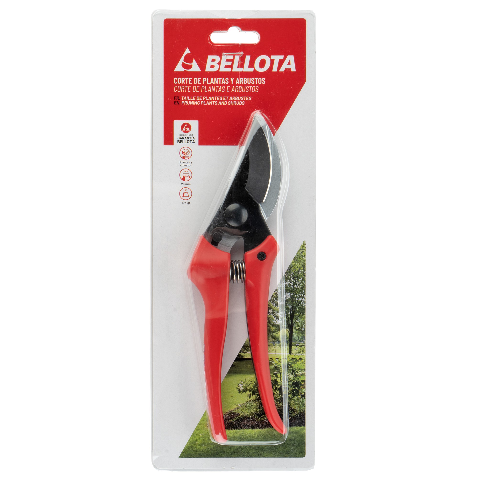 Tijera de una mano de corte bypass con mangos de polipropileno / 3408