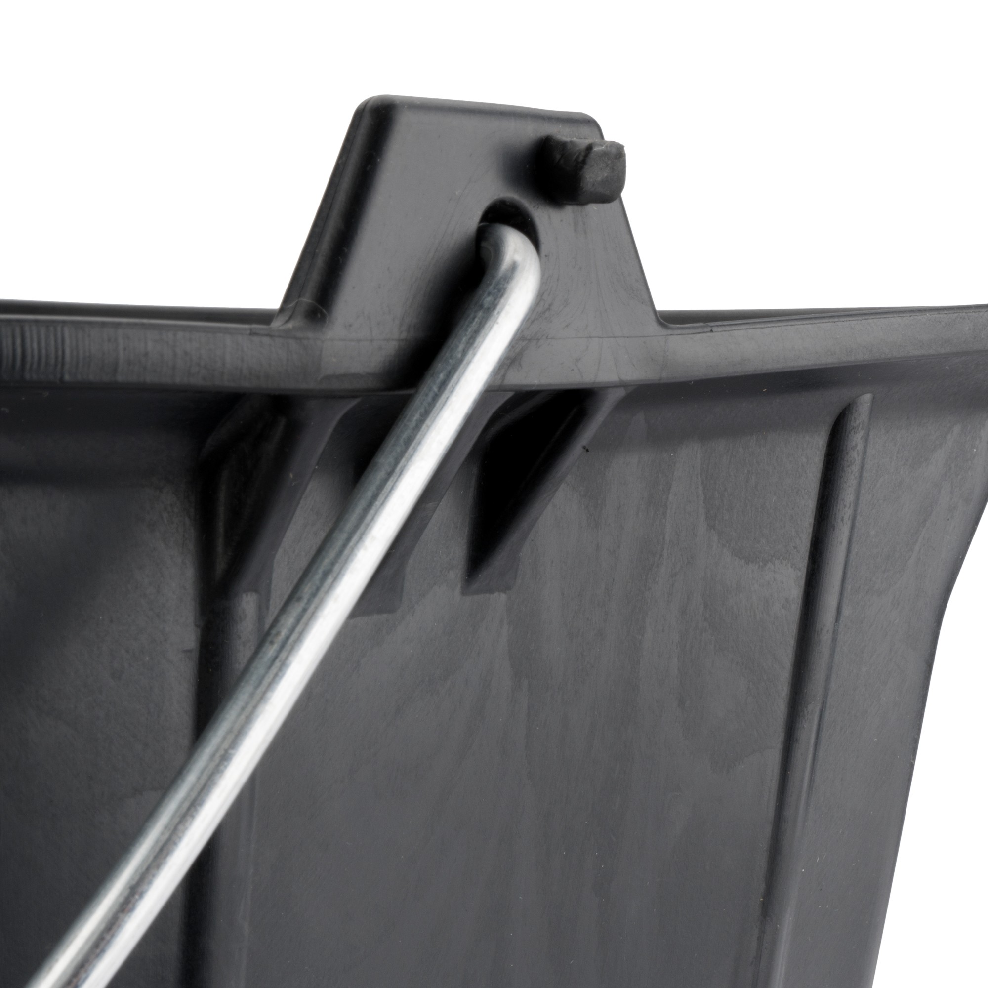 Cubo plano 13 litros con asa metálica negro / BKCIND13BM