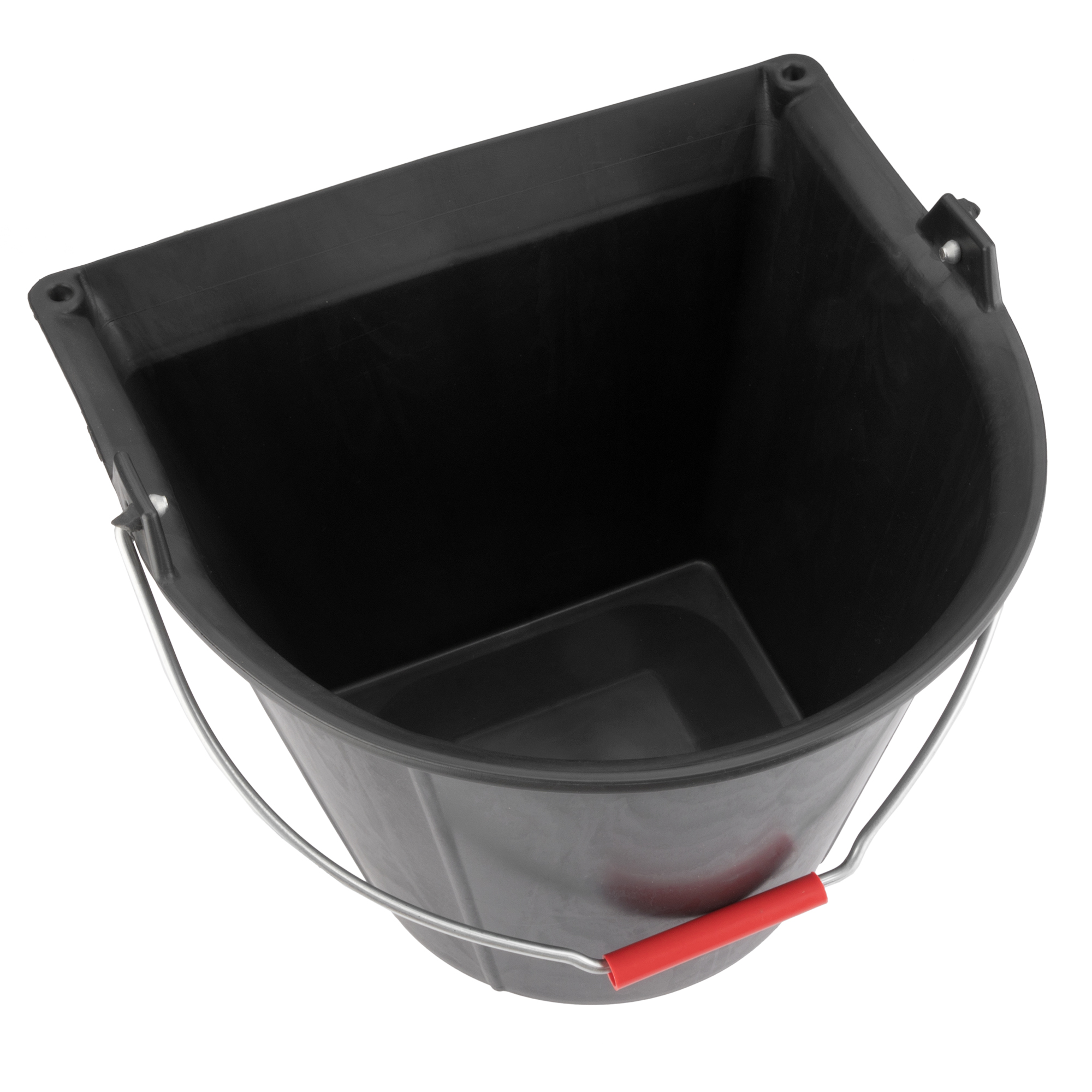 Cubo plano 13 litros con asa metálica negro / BKCIND13BM