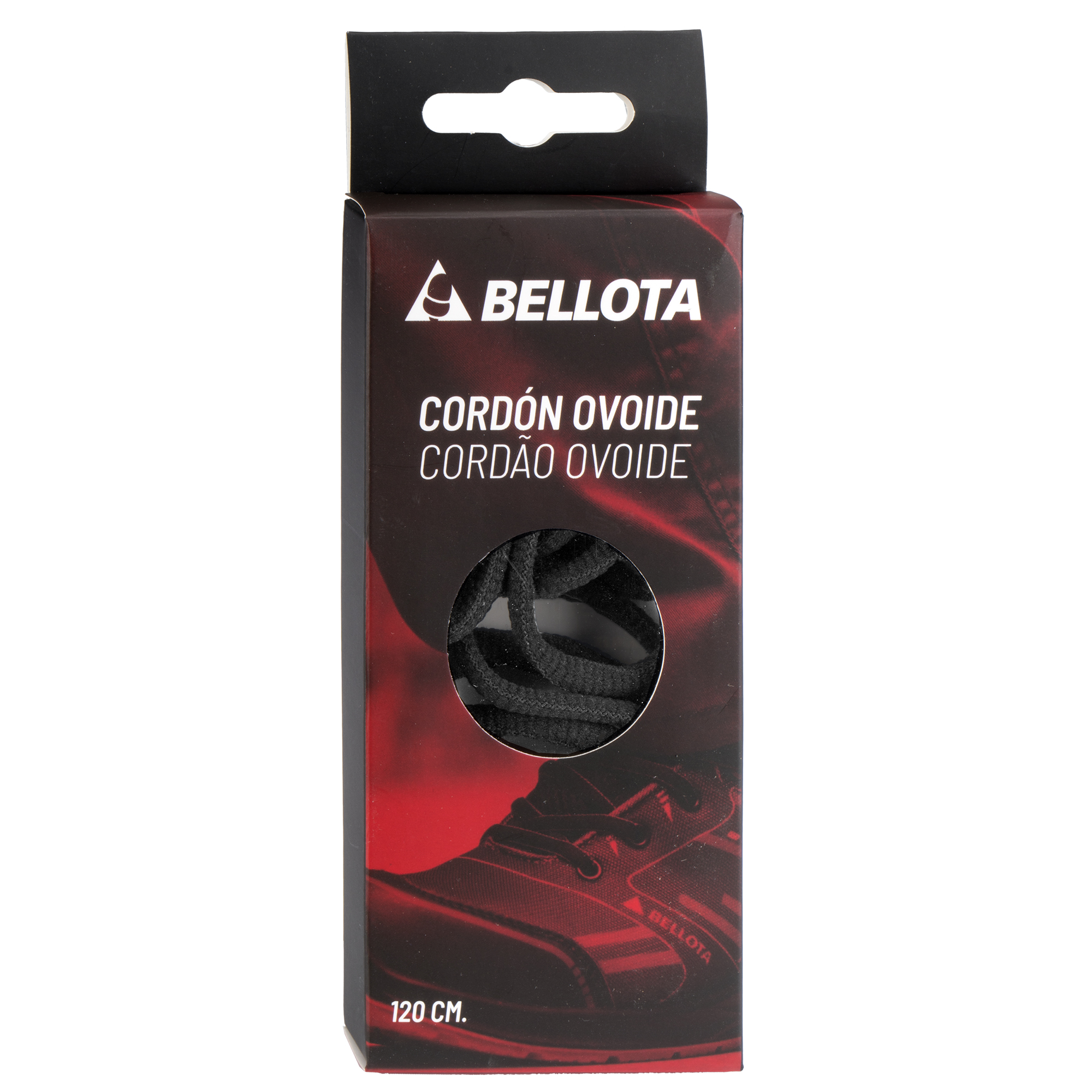 Cordón ovoide negro 120 cm / ACC2112090