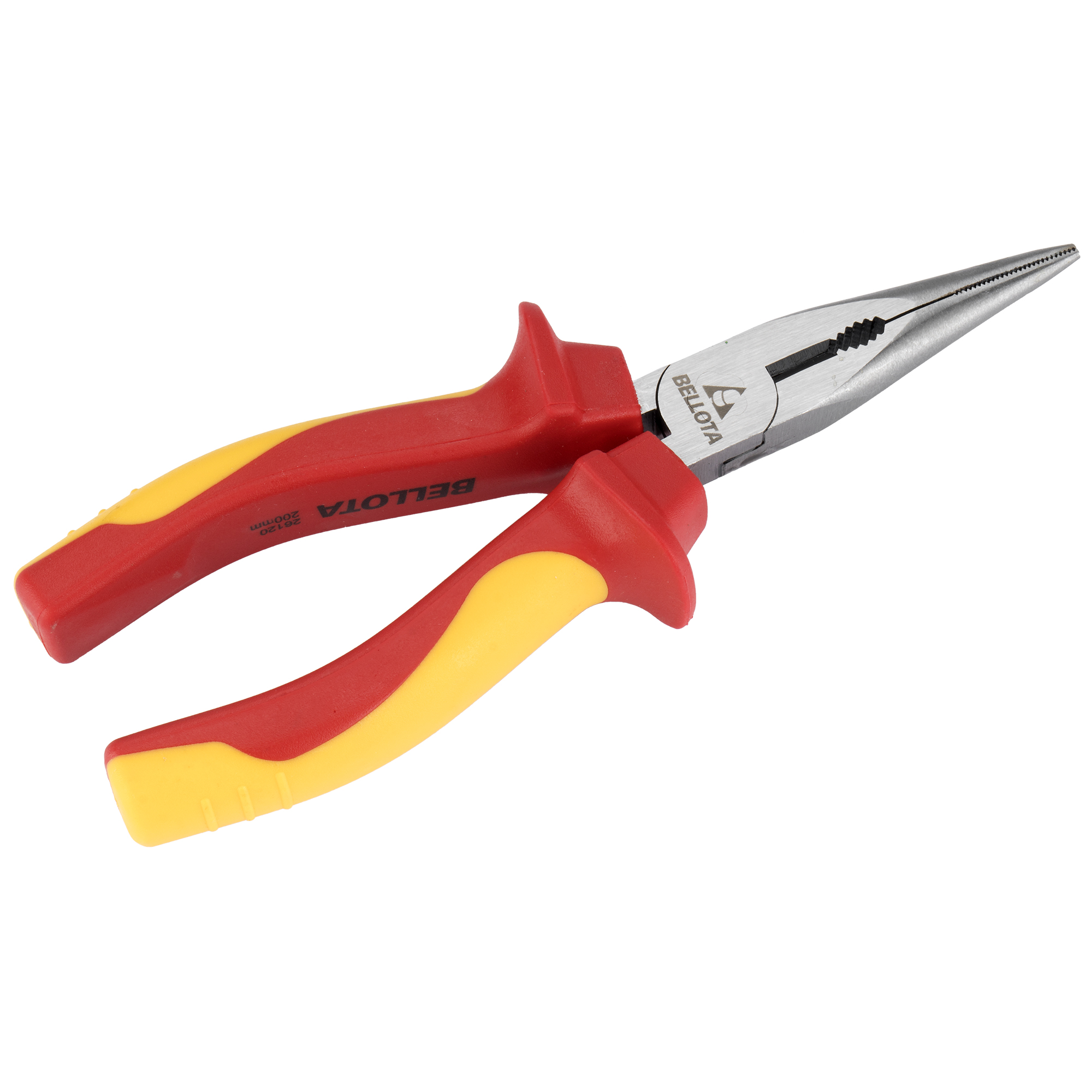 Alicate manipulación aislado con bocas semiredondas rectas para trabajos eléctricos de sujeción con tensión hasta 1.000V / 26120VDE