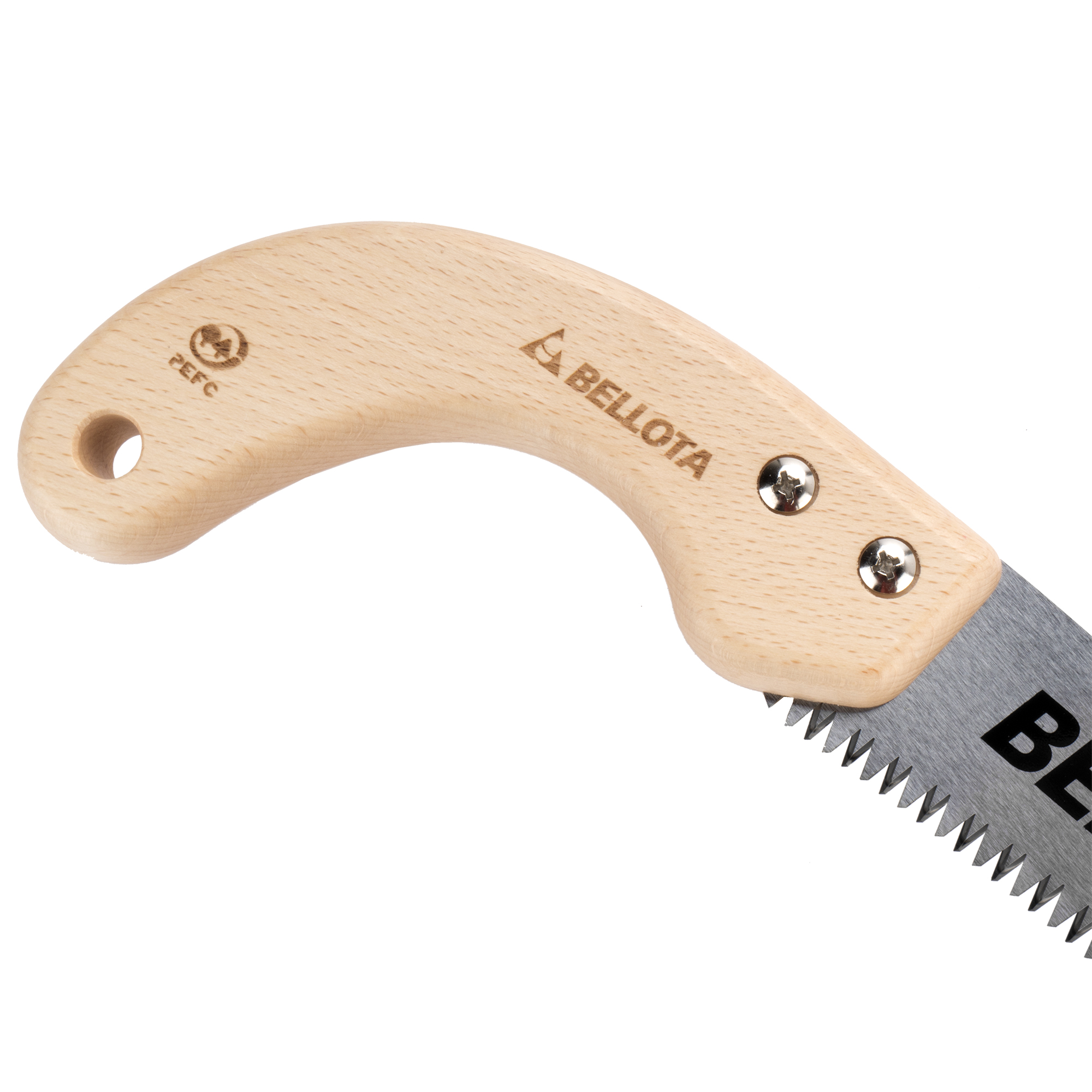 Serrucho de poda profesional Clásico gama León con mango de madera curvo / 450MC