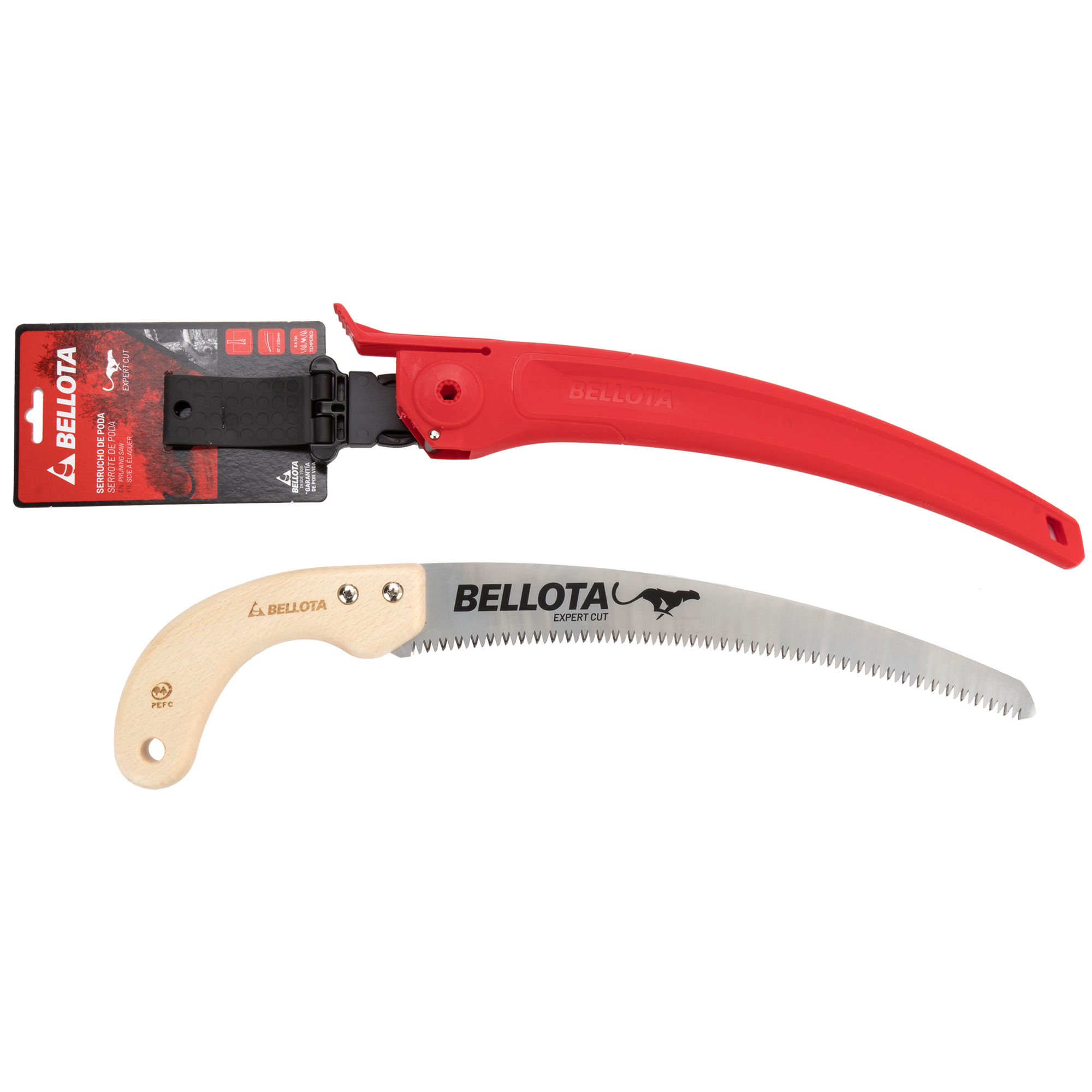 Serrucho de poda profesional Expert gama Guepardo con mango de madera curvo / 454MC