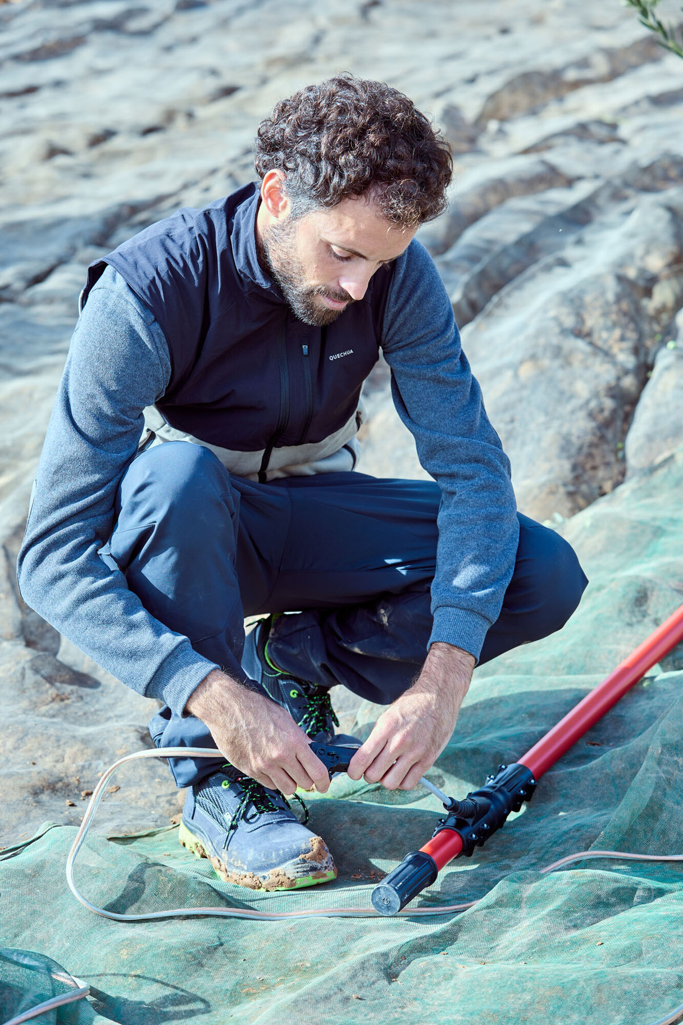 Cable extensor de 15m para  Vareador Cigüeña VA1 con pinzas para batería de 12V /VA300315