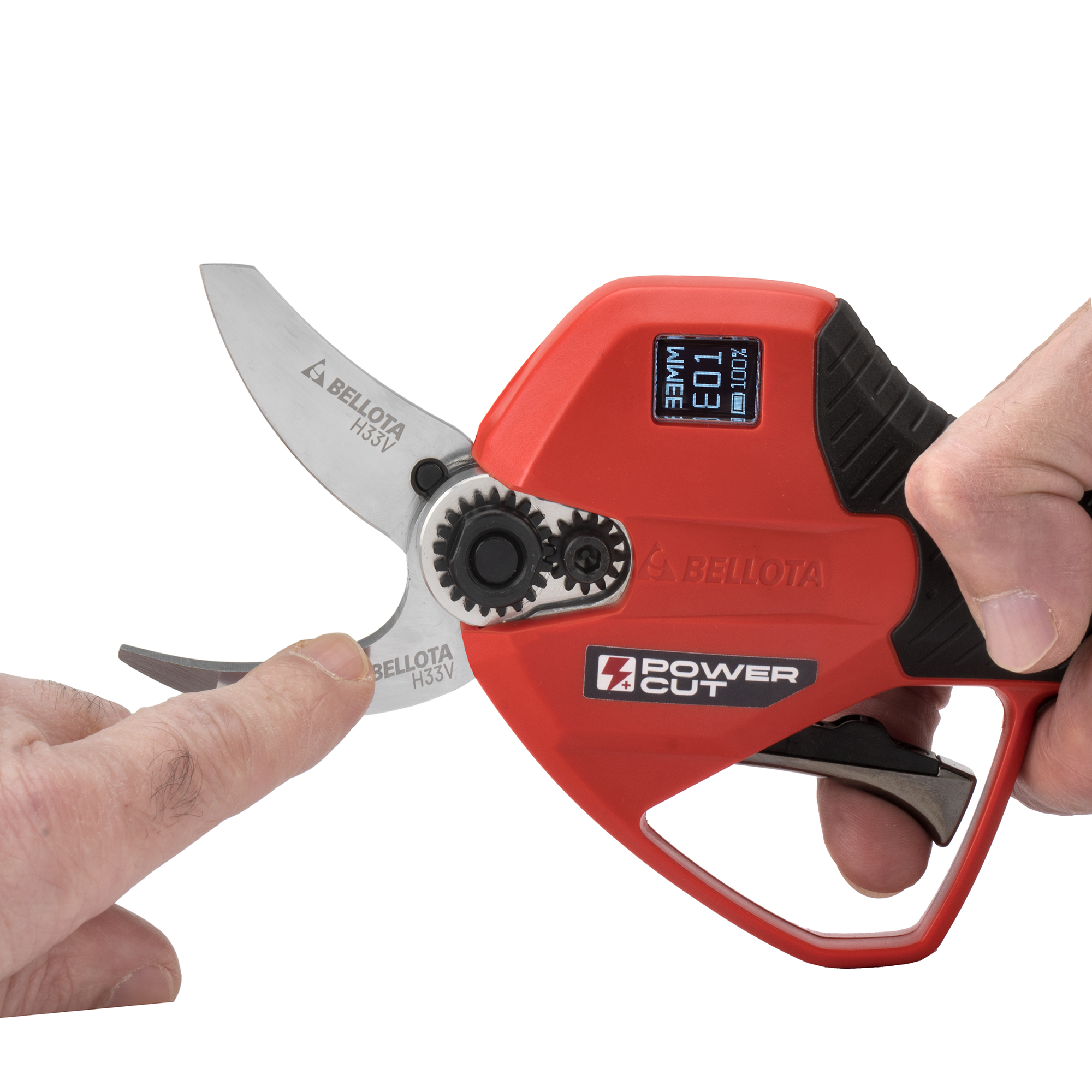 Tijera de poda eléctrica sin cable, especial para viña, POWER CUT con batería de Litio Ion y apertura máxima de 33mm / EPR233PV