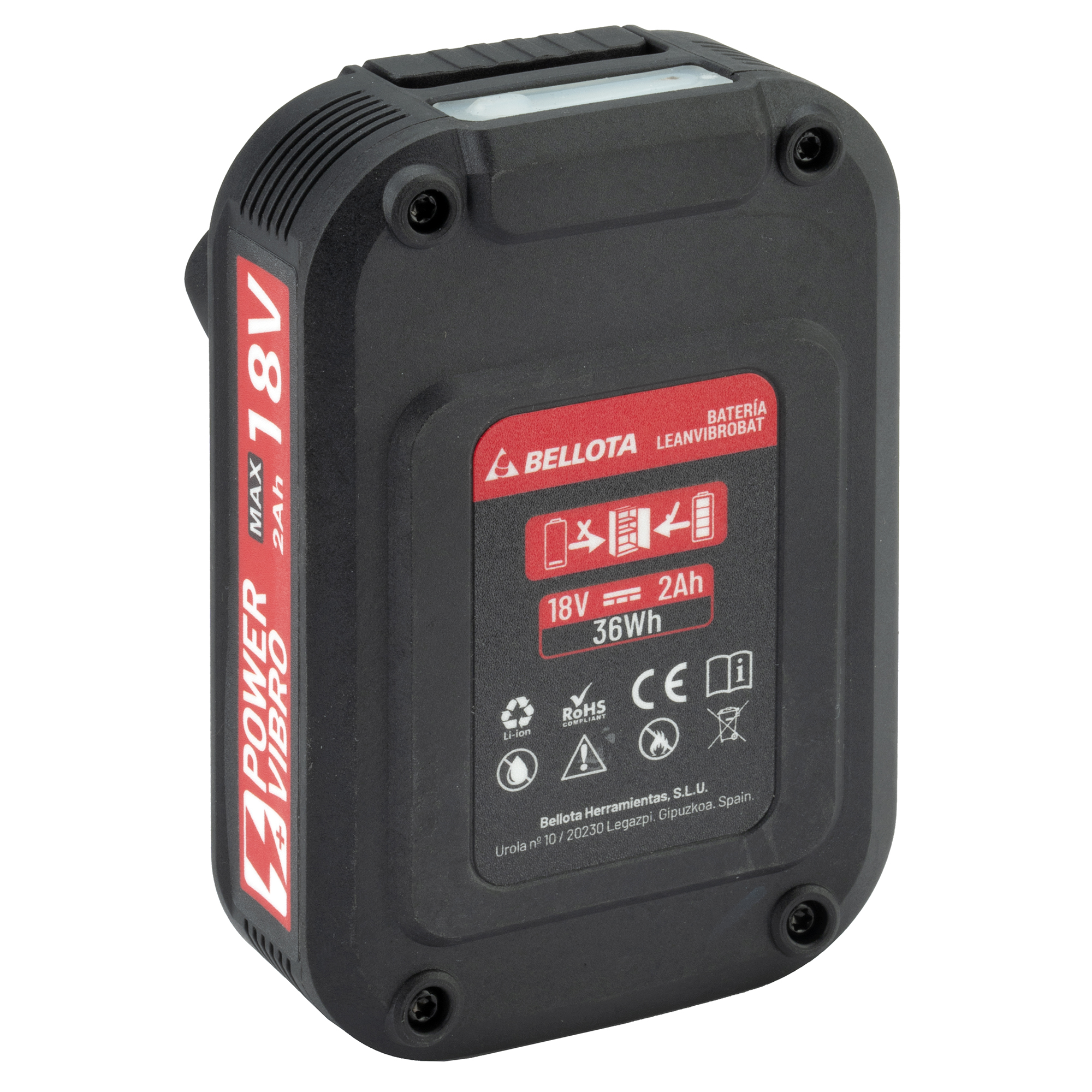 Batería Li-ion 18v 2Ah 36Wh para el vibrador ventosa LEANVIBRO / LEANVIBROBAT