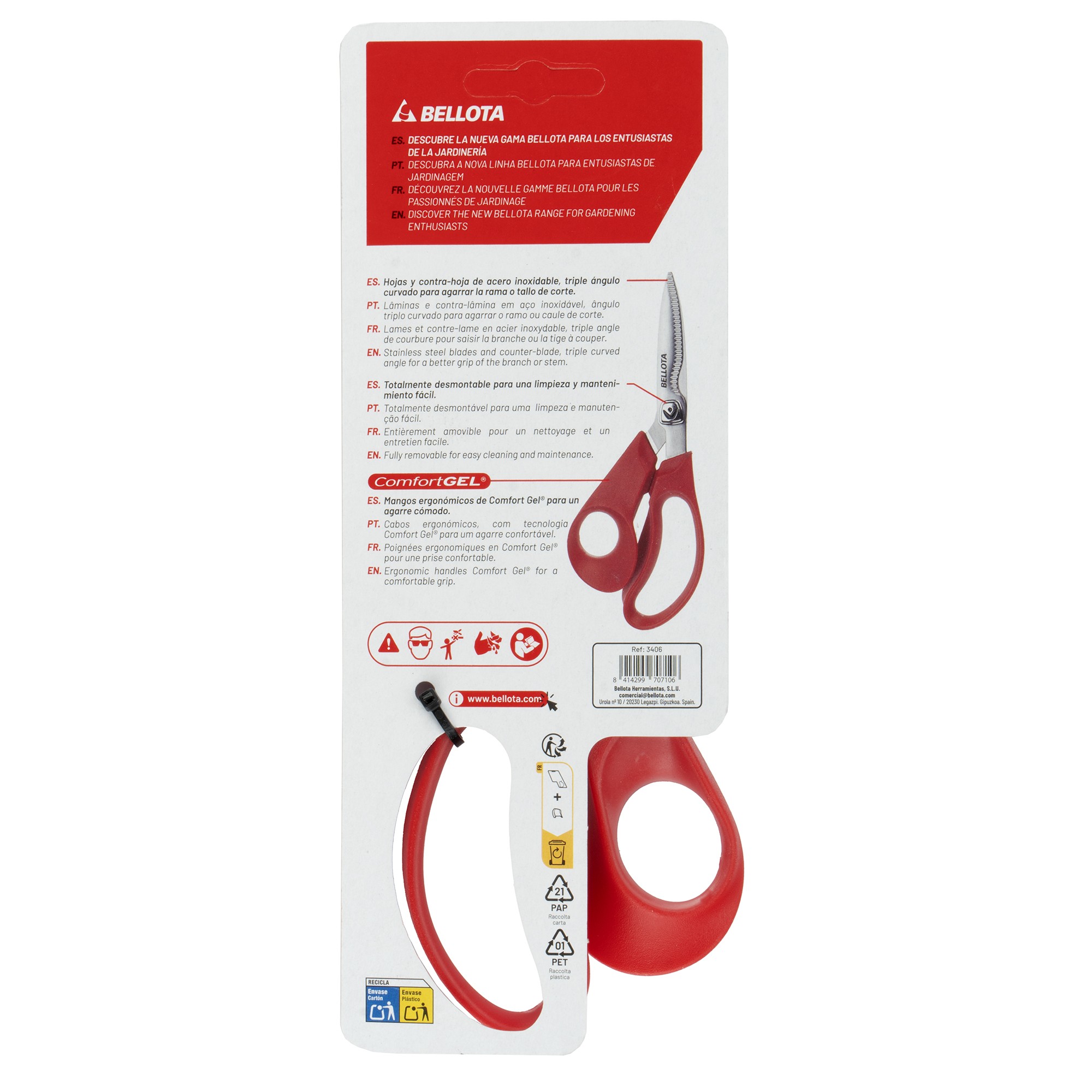 Tijera multiusos inox mangos ComfortGel/3406