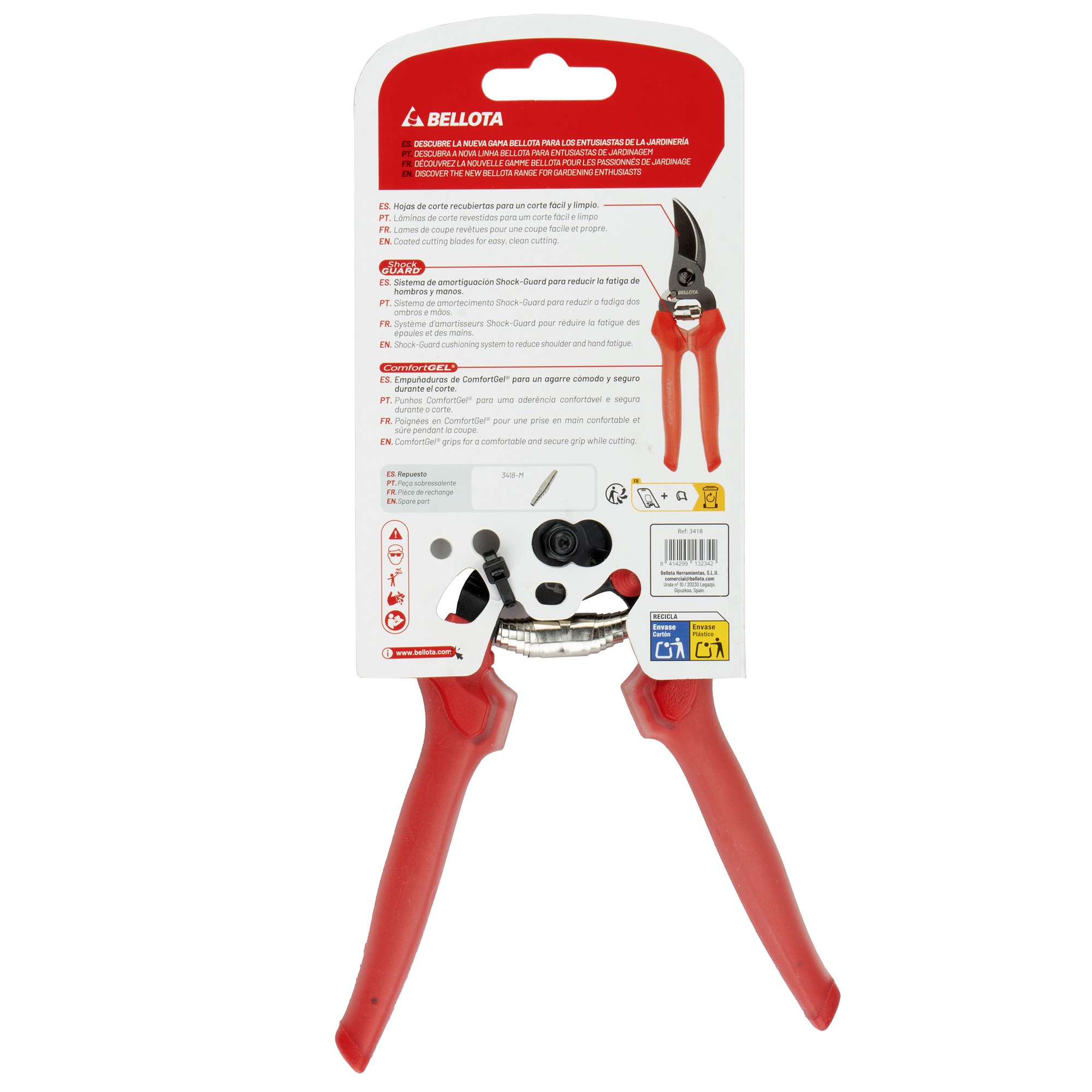 Tijera de una mano bypass mangos ComfortGel/3418