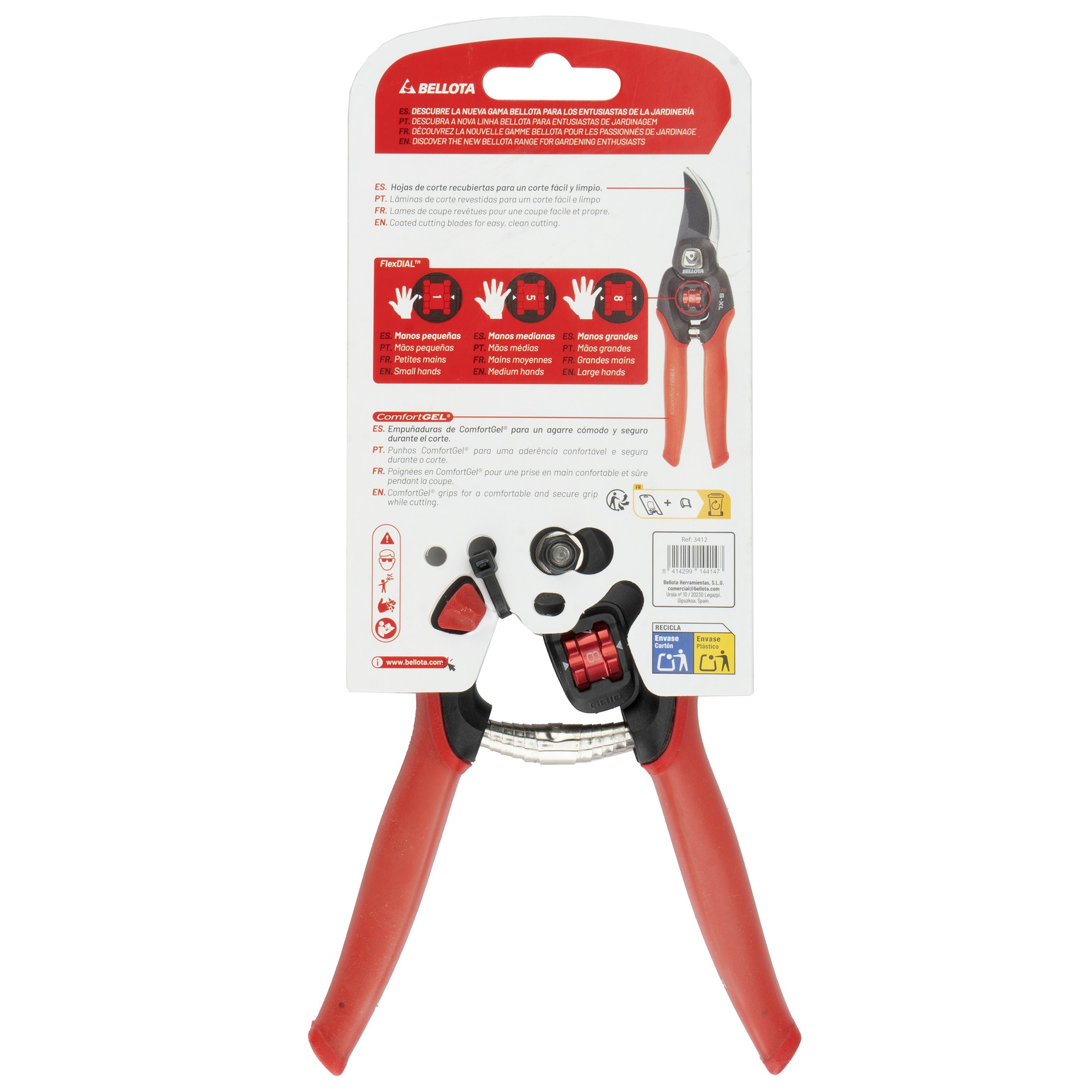 Tijera de una mano FlexDial mangos ComfortGel/3412