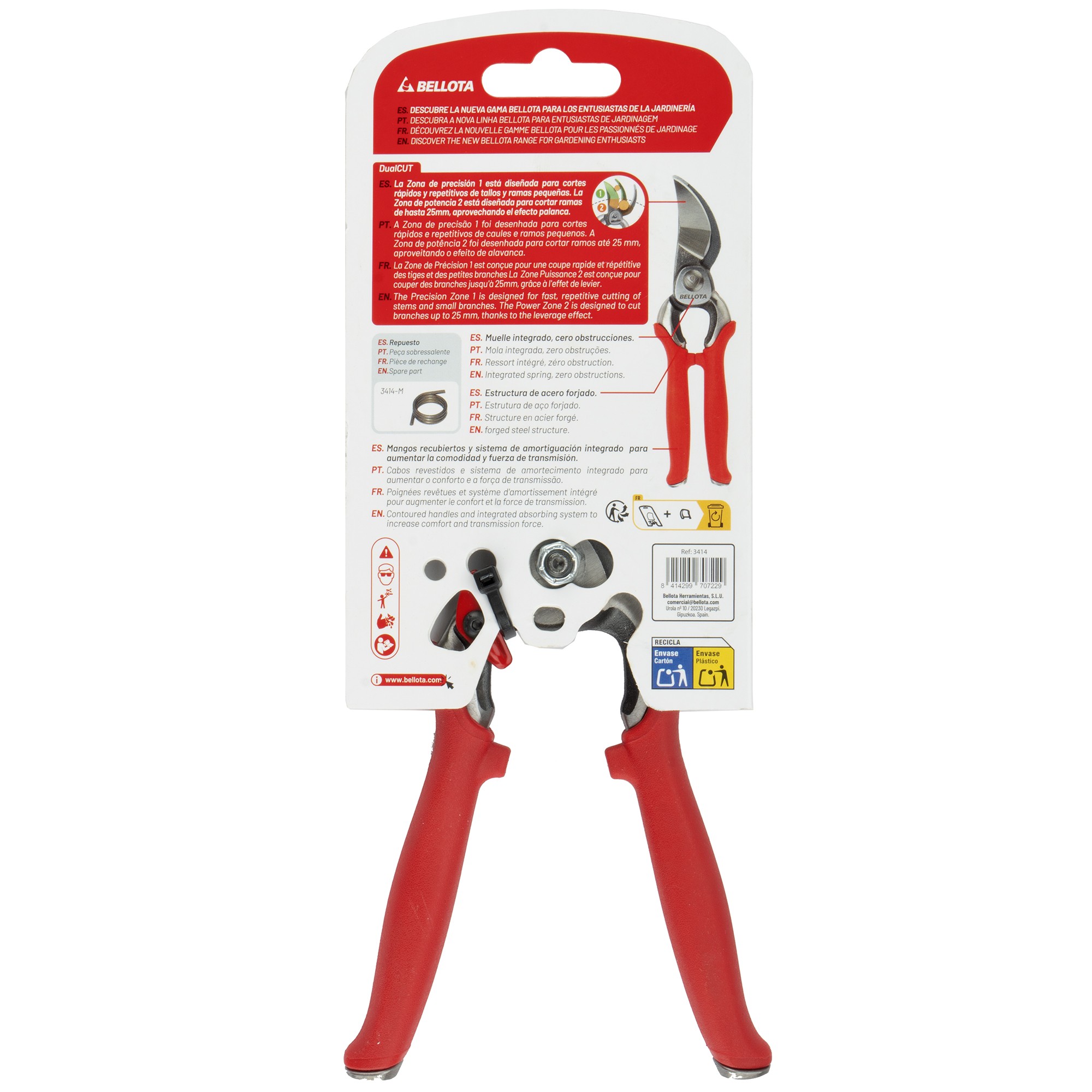 Tijera de una mano forjada doble ángulo de corte/3414