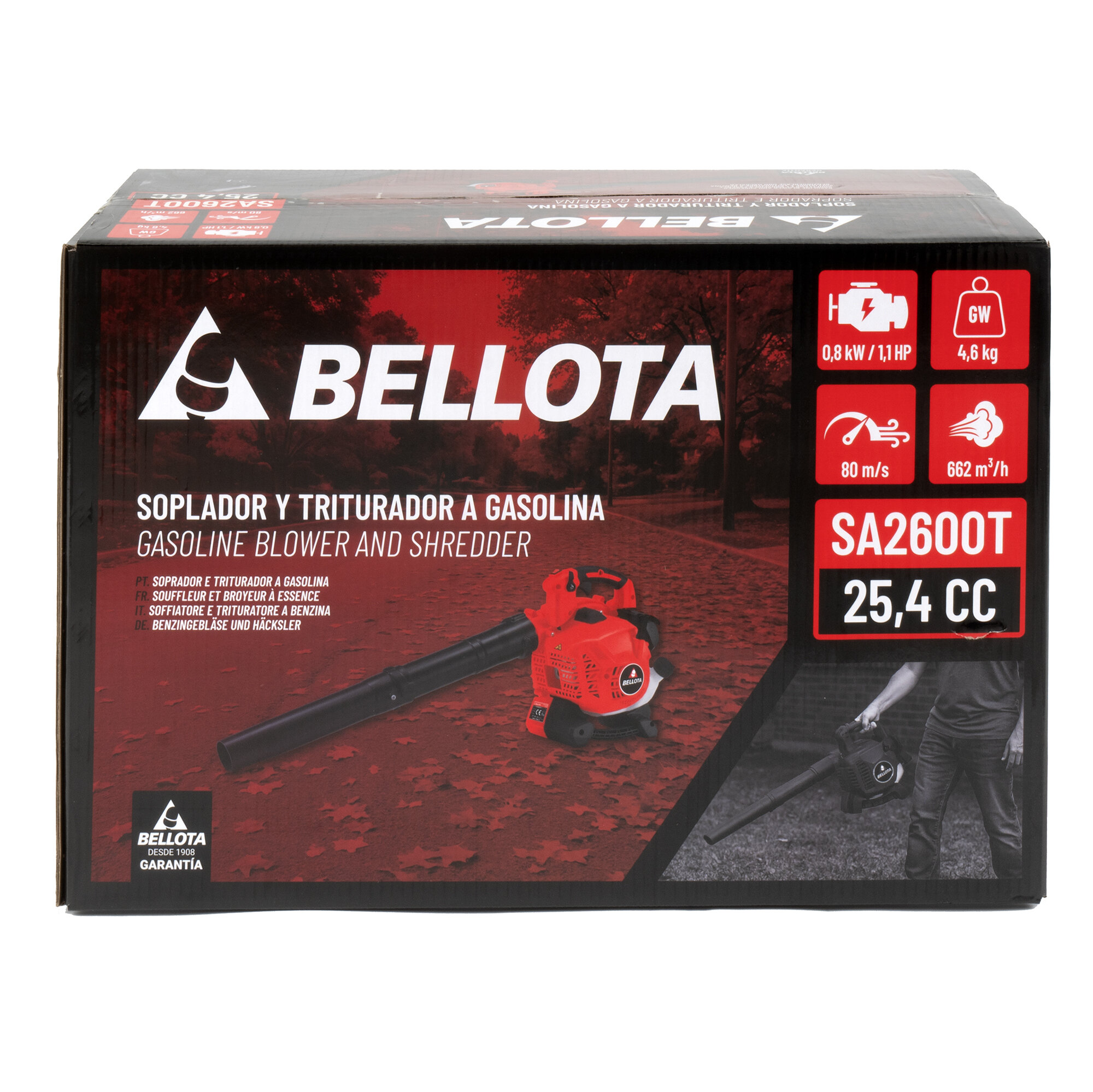 Soplador, aspirador y triturador de mano a gasolina 25,4 cc / SA2600TE