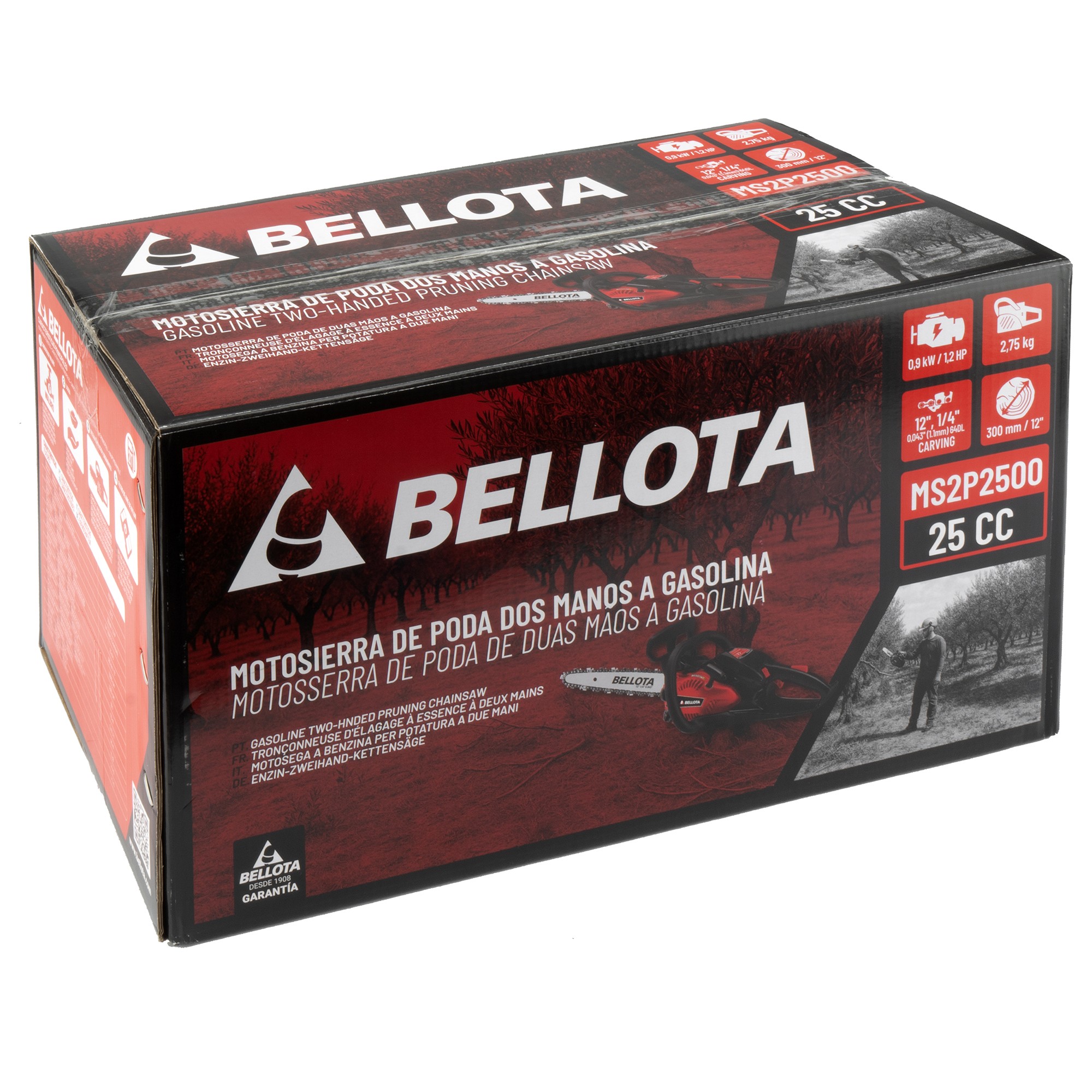 Motosierra de poda de 2 manos a gasolina 25cc / MS2P2500E