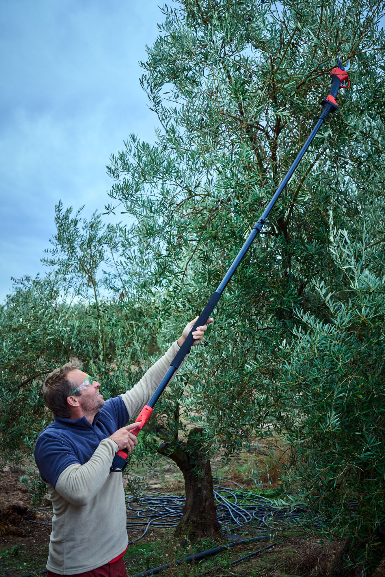 Pértiga extensible hasta 2,2m compatible con las tijeras eléctricas a batería  / EPP2EXTP