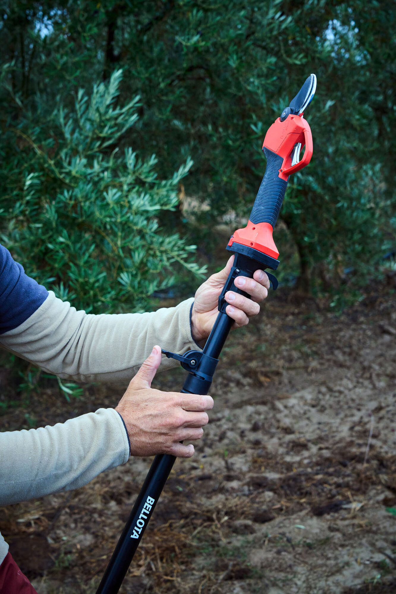 Pértiga extensible hasta 2,2m compatible con las tijeras eléctricas a batería  / EPP2EXTP