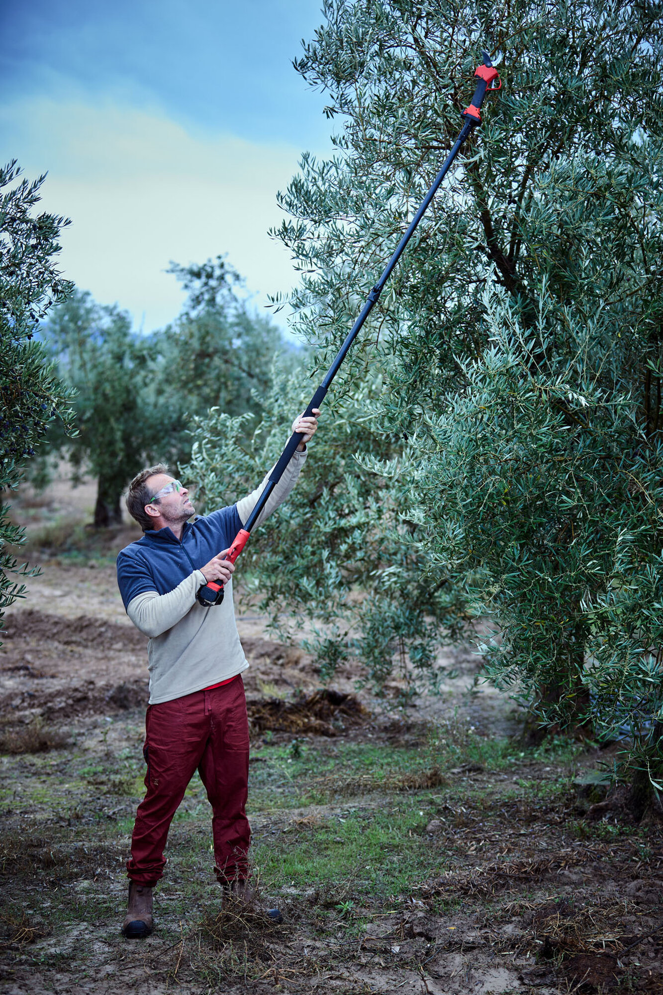 Pértiga extensible hasta 2,2m compatible con las tijeras eléctricas a batería  / EPP2EXTP