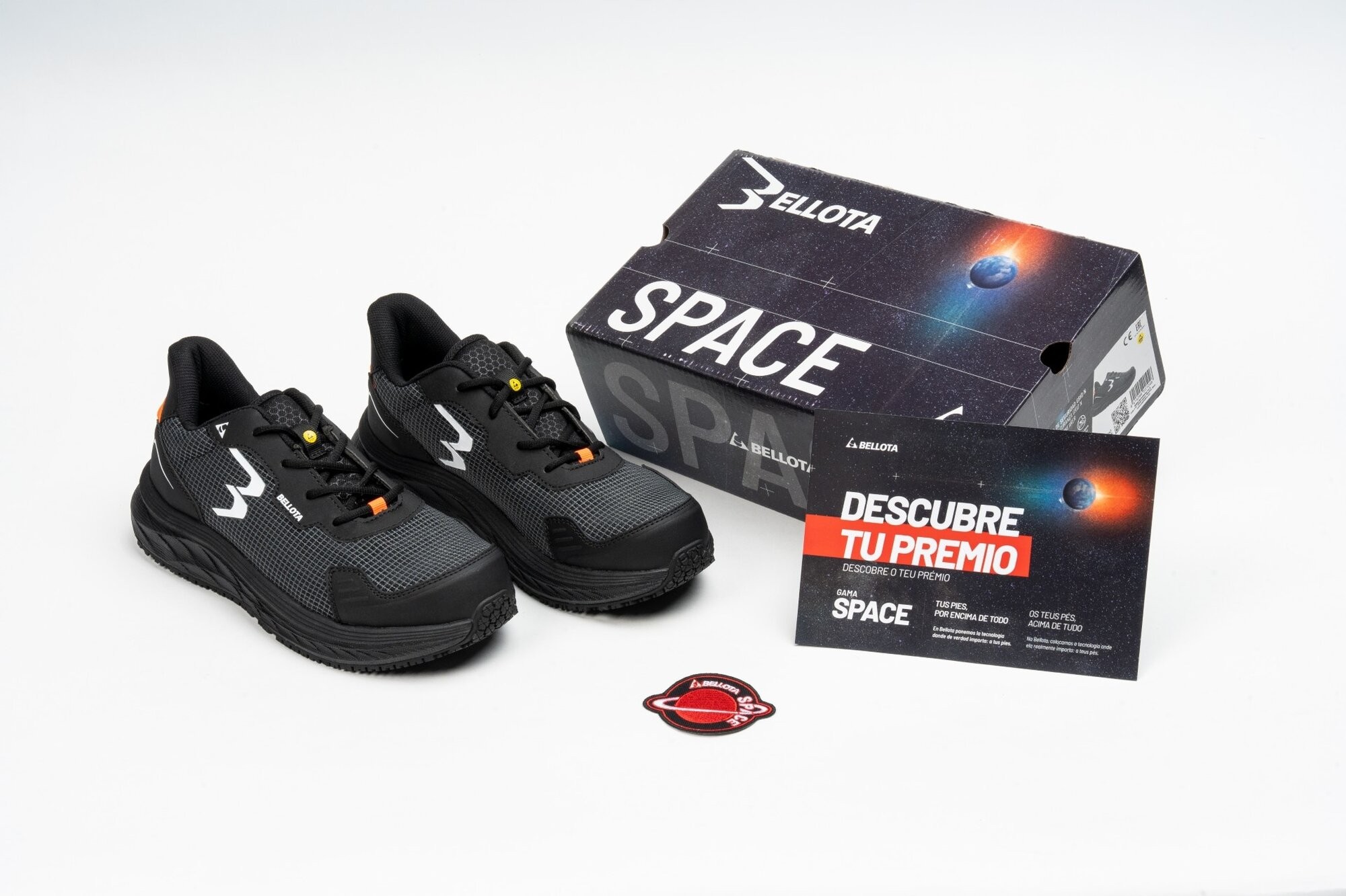 Zapatilla Ultraligera Rejilla GRID Negra S1PS