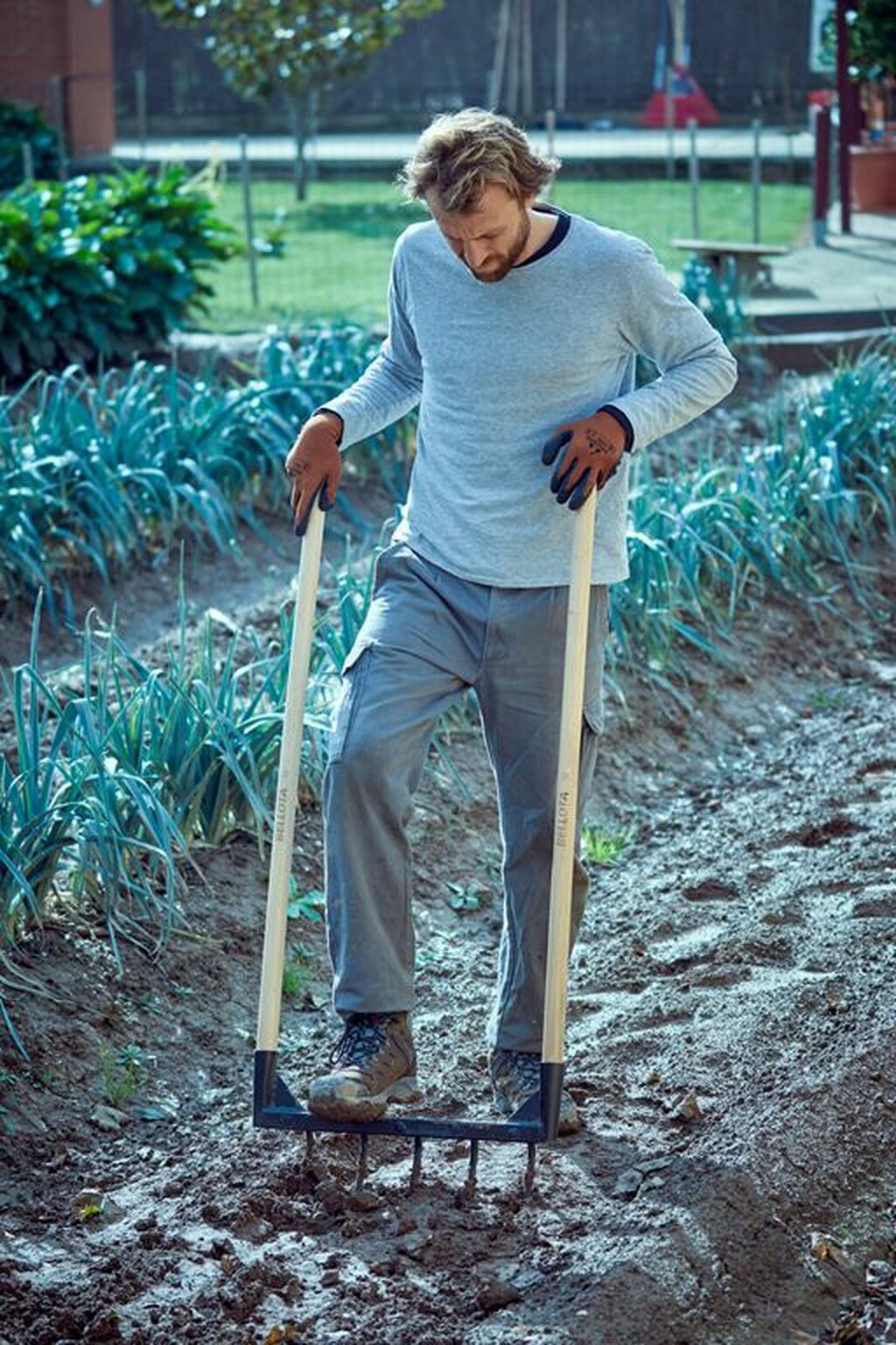 Horca Ecológica 5 púas, mangos de madera certificada / 9145ECO