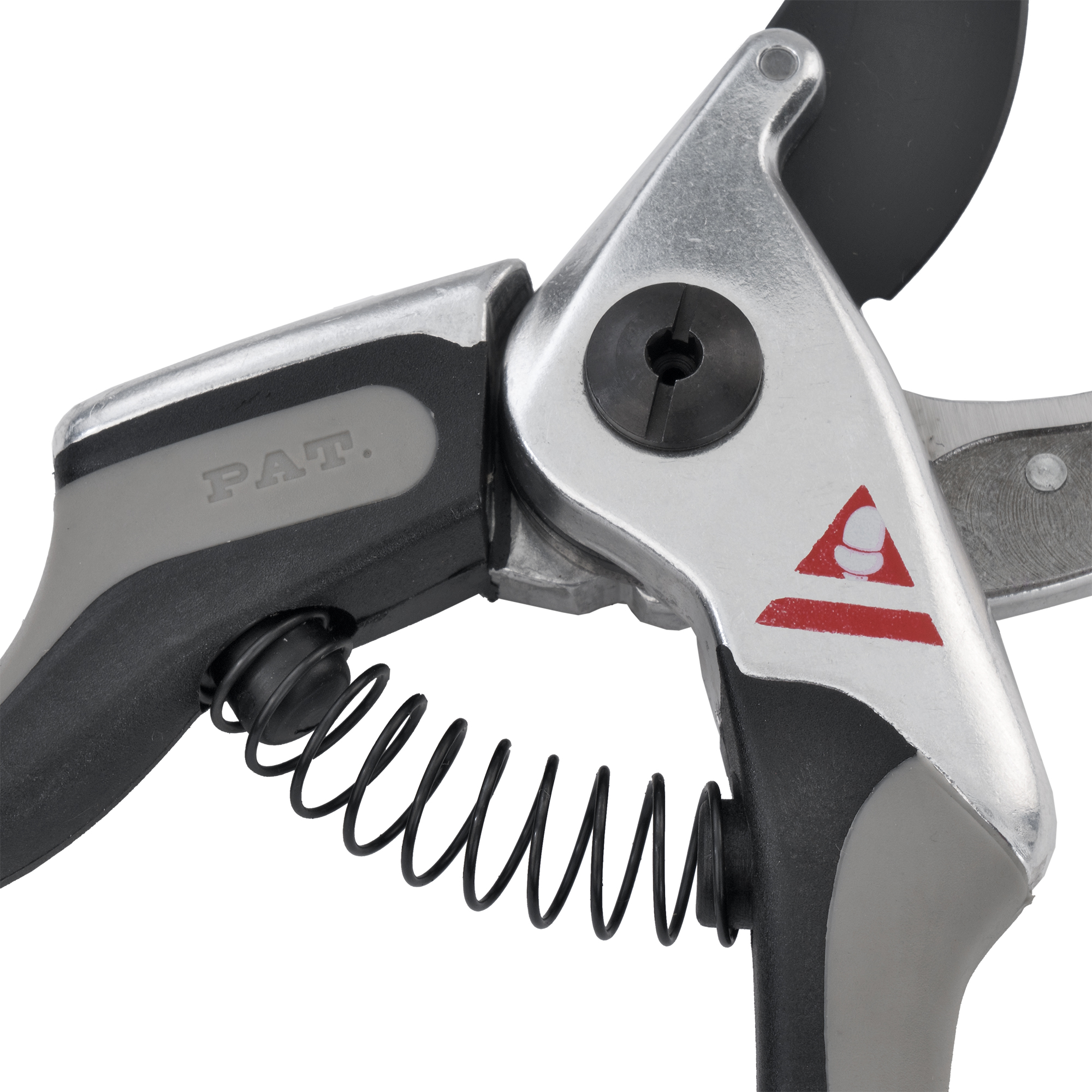 Tijeras de una mano con mangos trimateriales y hoja de corte con recubrimiento antiadherente,  para poda universal,  uso intensivo, con bulón Ajuste Fácil- Gama Proline / 3510