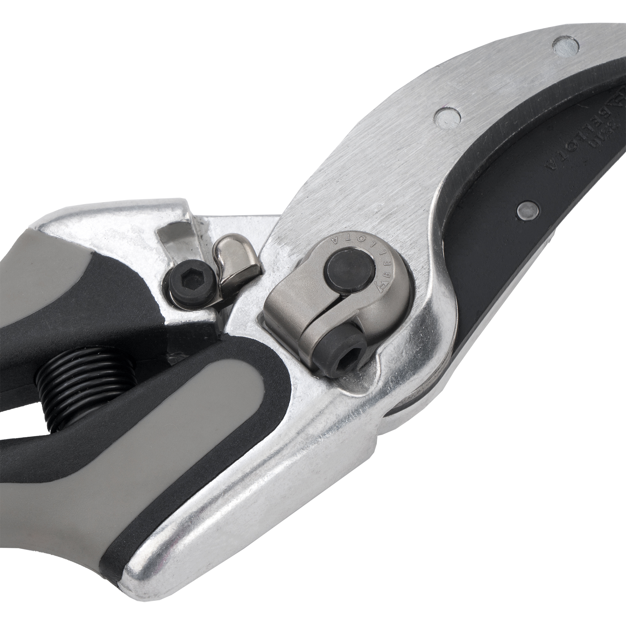 Tijeras de una mano con mangos trimateriales y hoja de corte con recubrimiento antiadherente,  para poda universal,  uso intensivo, con bulón Ajuste Fácil- Gama Proline / 3510