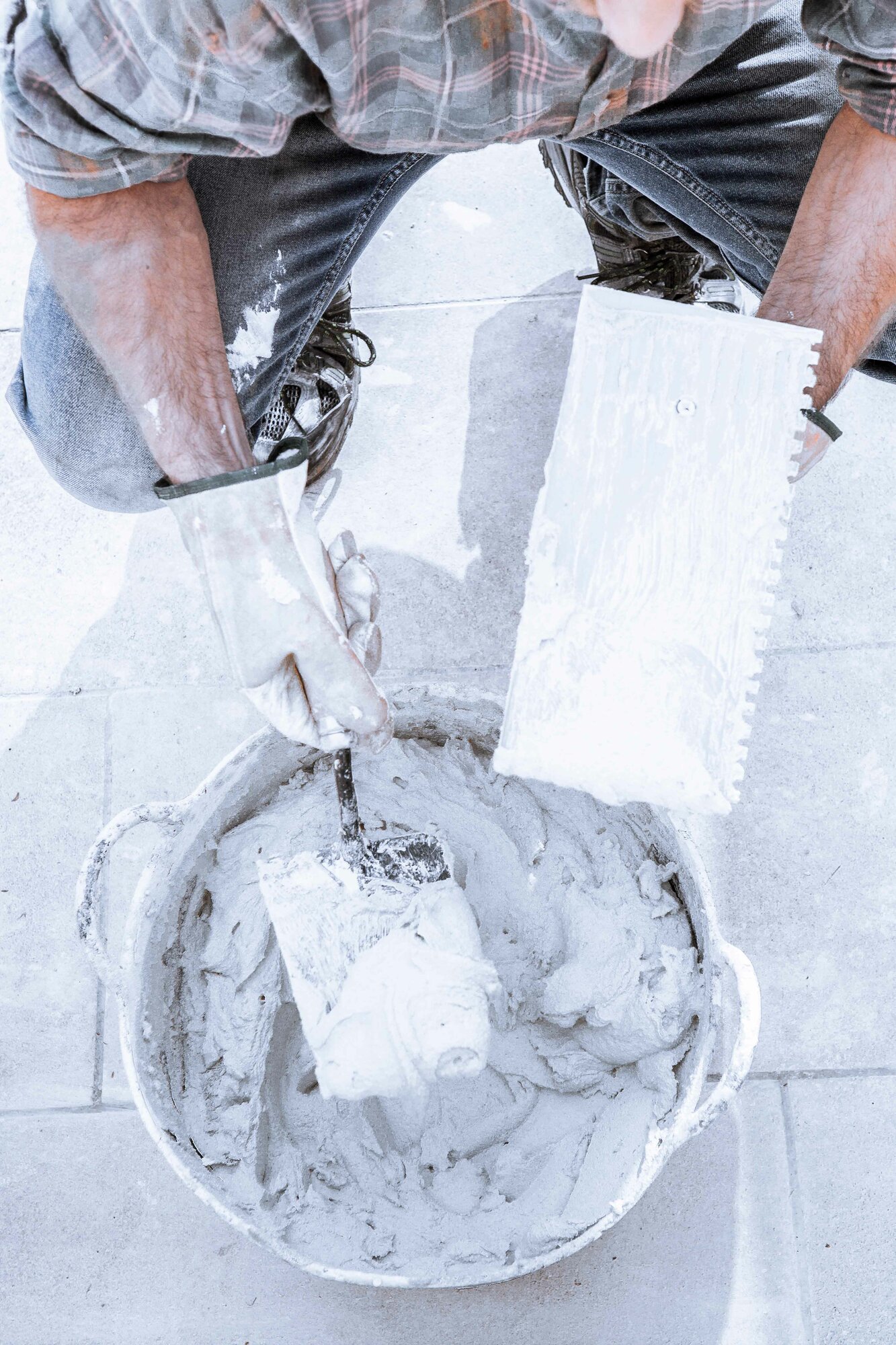 Paleta norte con mango madera para trabajos de albañilería / 5844