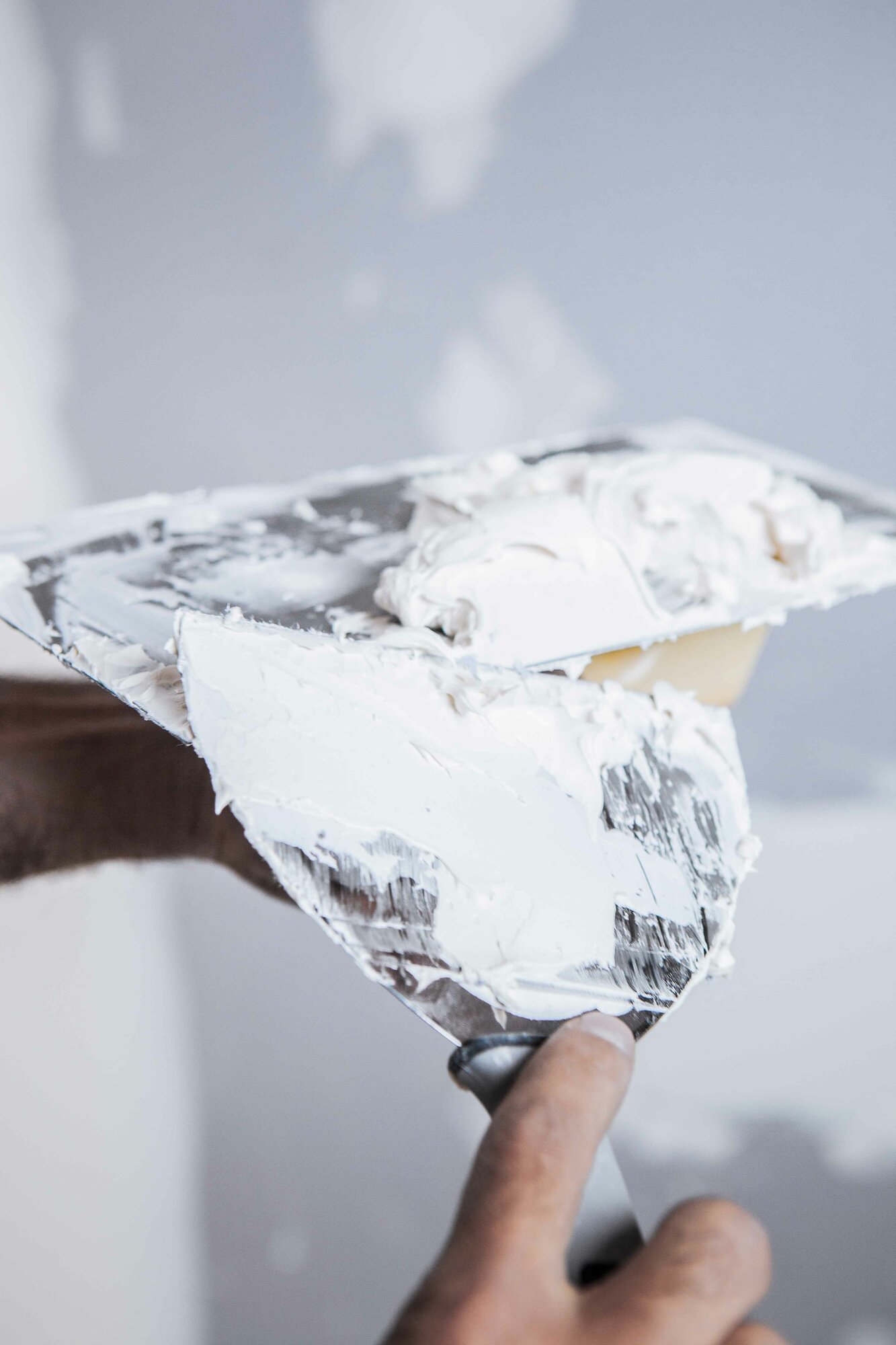 Llana recta inoxidable con mango de madera para trabajos de acabado y yeso / 5861INOX