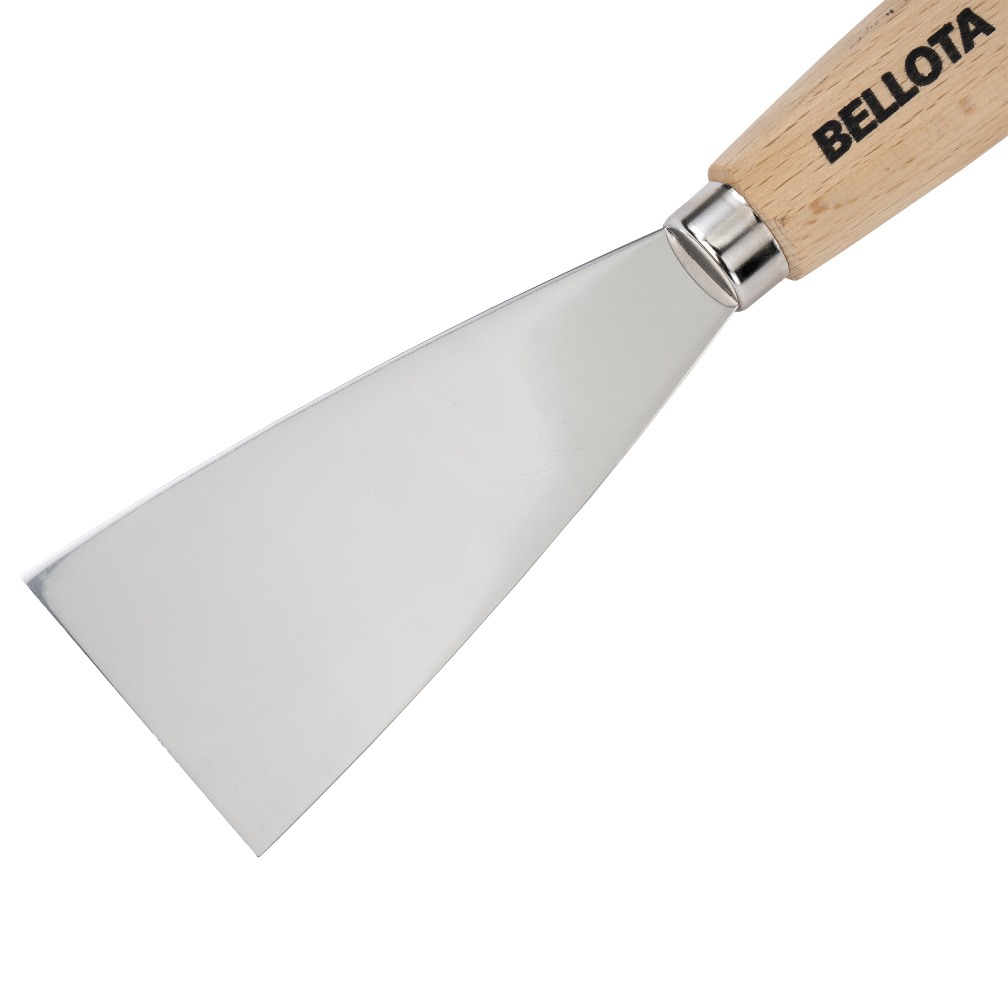 Espátula de acero inoxidable con mango de madera para trabajos de acabado / 5893