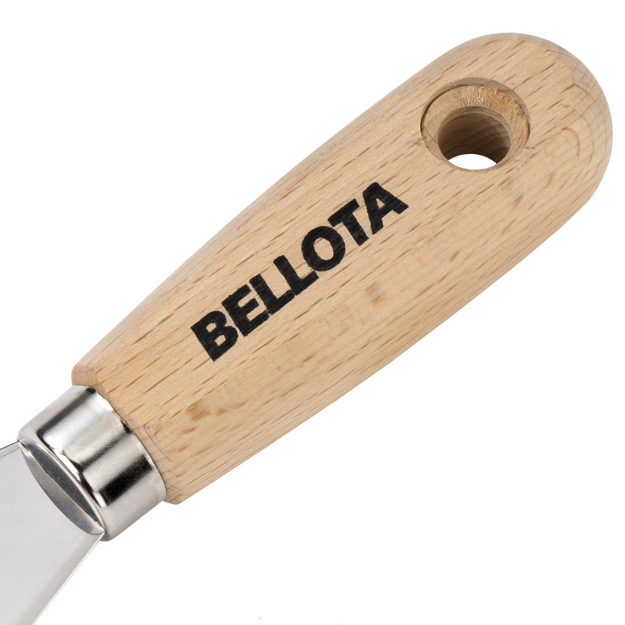 Espátula de acero inoxidable con mango de madera para trabajos de acabado / 5893