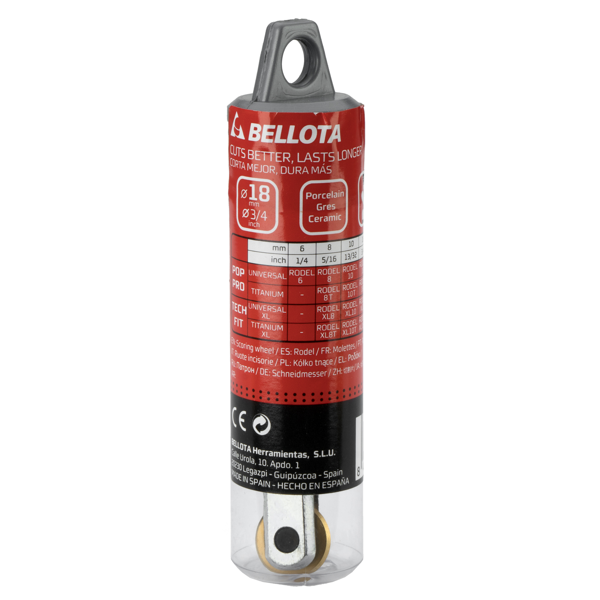 Rodel diámetro 18mm Titanium para corte de pavimentos rústicos y duros, válido para Pop-Pro / RODEL18T