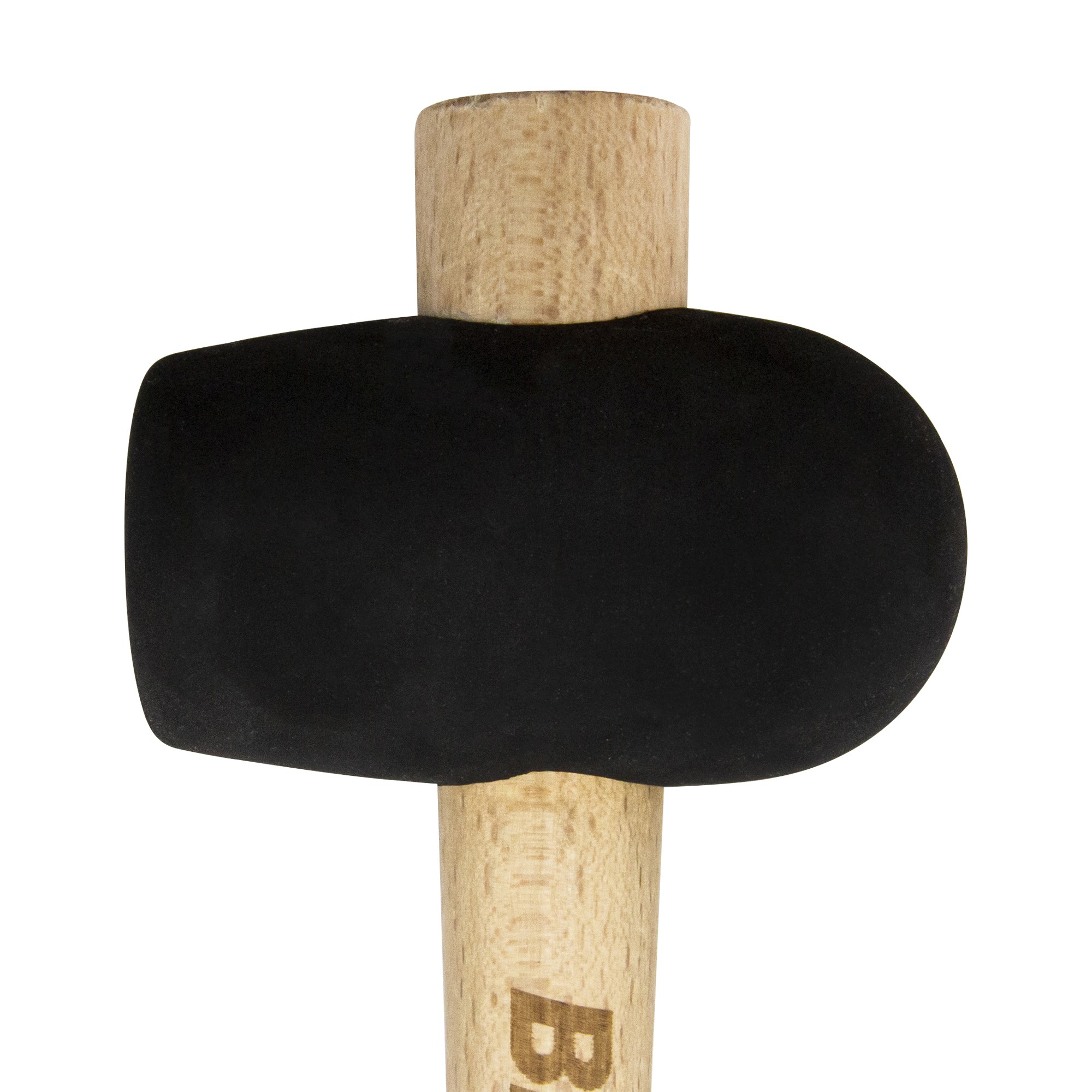 Maceta de goma negra con mango madera para trabajos de alicatado y soldado / 8053