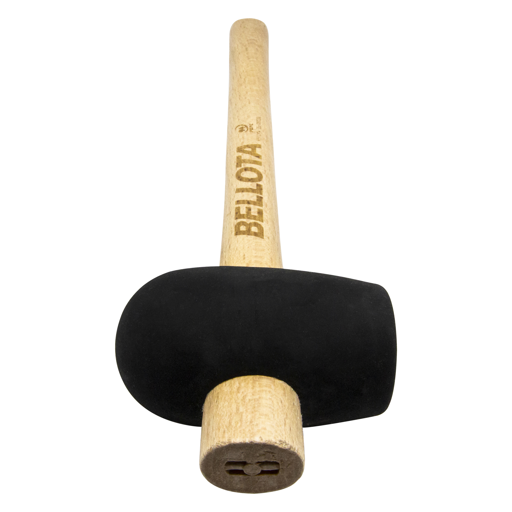 Maceta de goma negra con mango madera para trabajos de alicatado y soldado / 8053