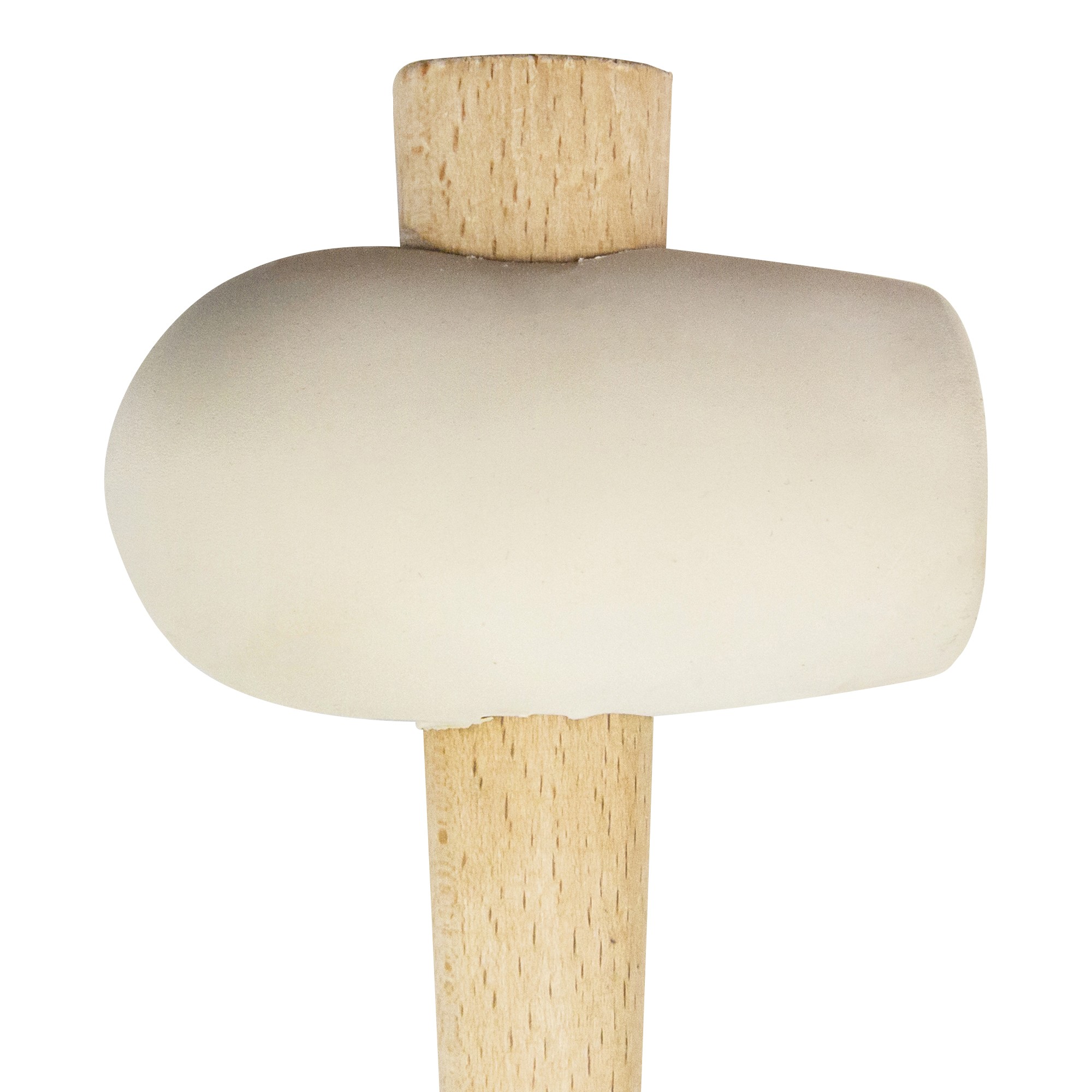 Maceta de goma blanca con mango de madera para trabajos de alicatado y soldado/ 8054