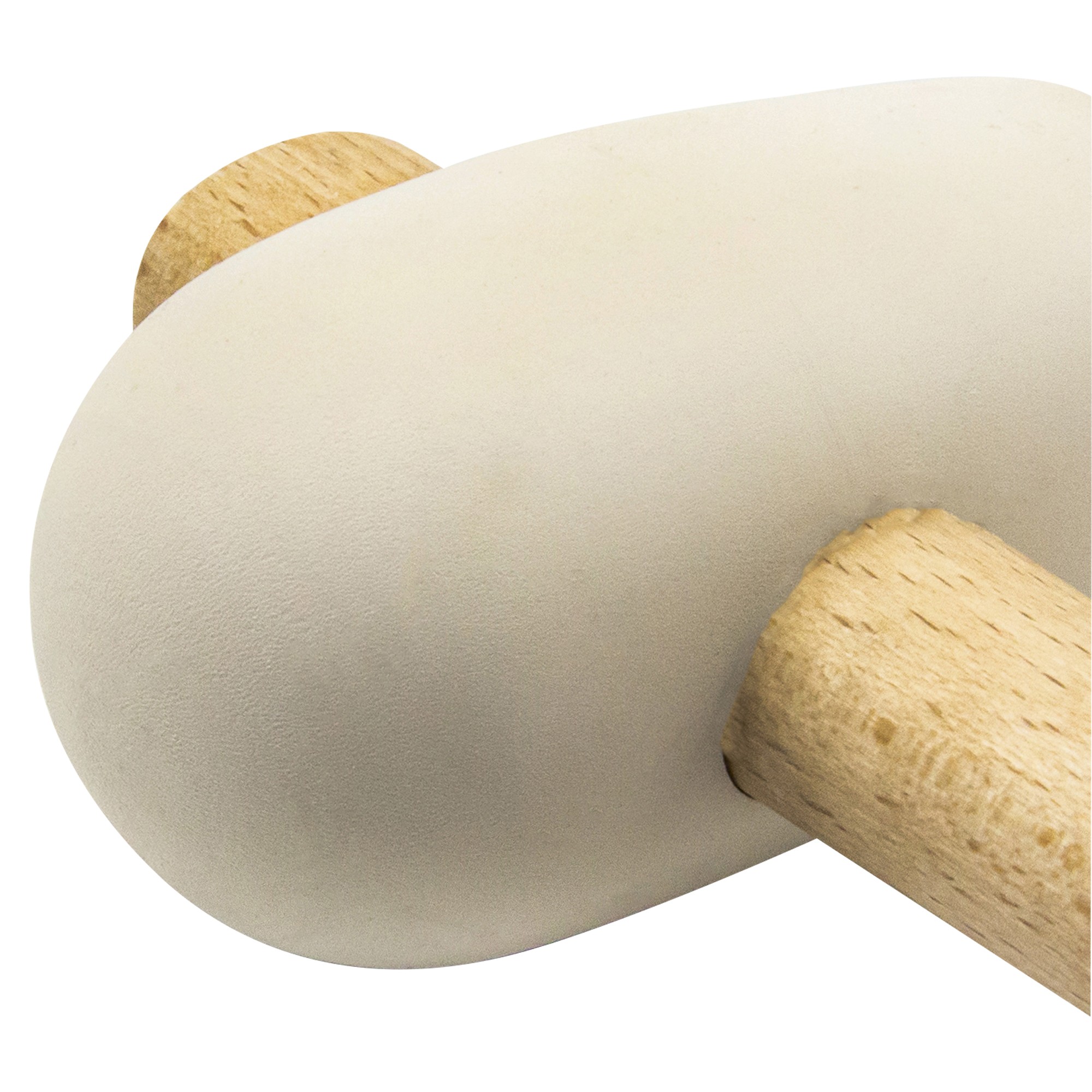 Maceta de goma blanca con mango de madera para trabajos de alicatado y soldado/ 8054