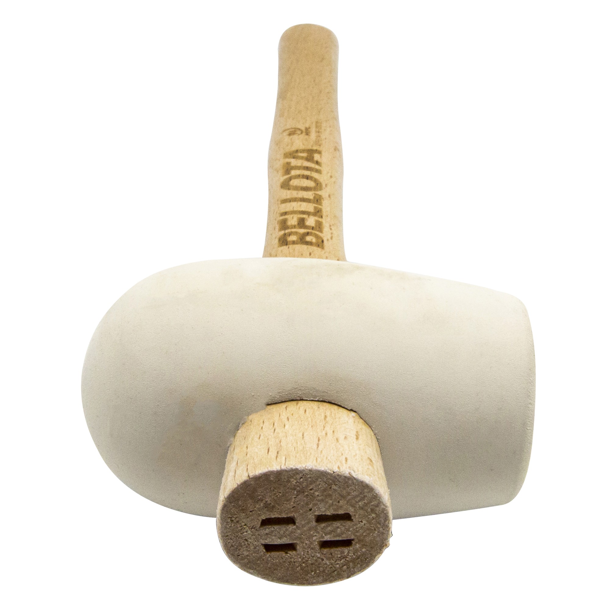 Maceta de goma blanca con mango de madera para trabajos de alicatado y soldado/ 8054