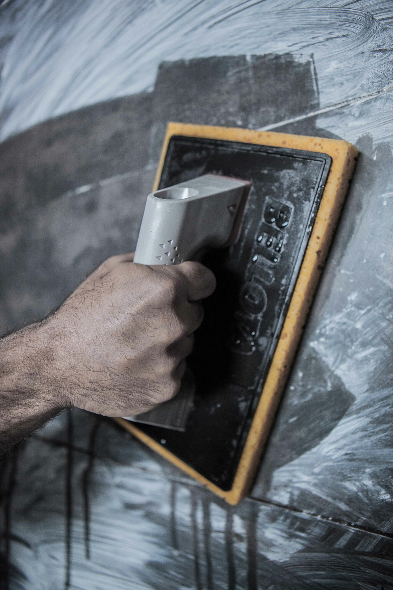 Talocha esponja de gran absorción con mango de plástico para trabajos de limpieza / 5888