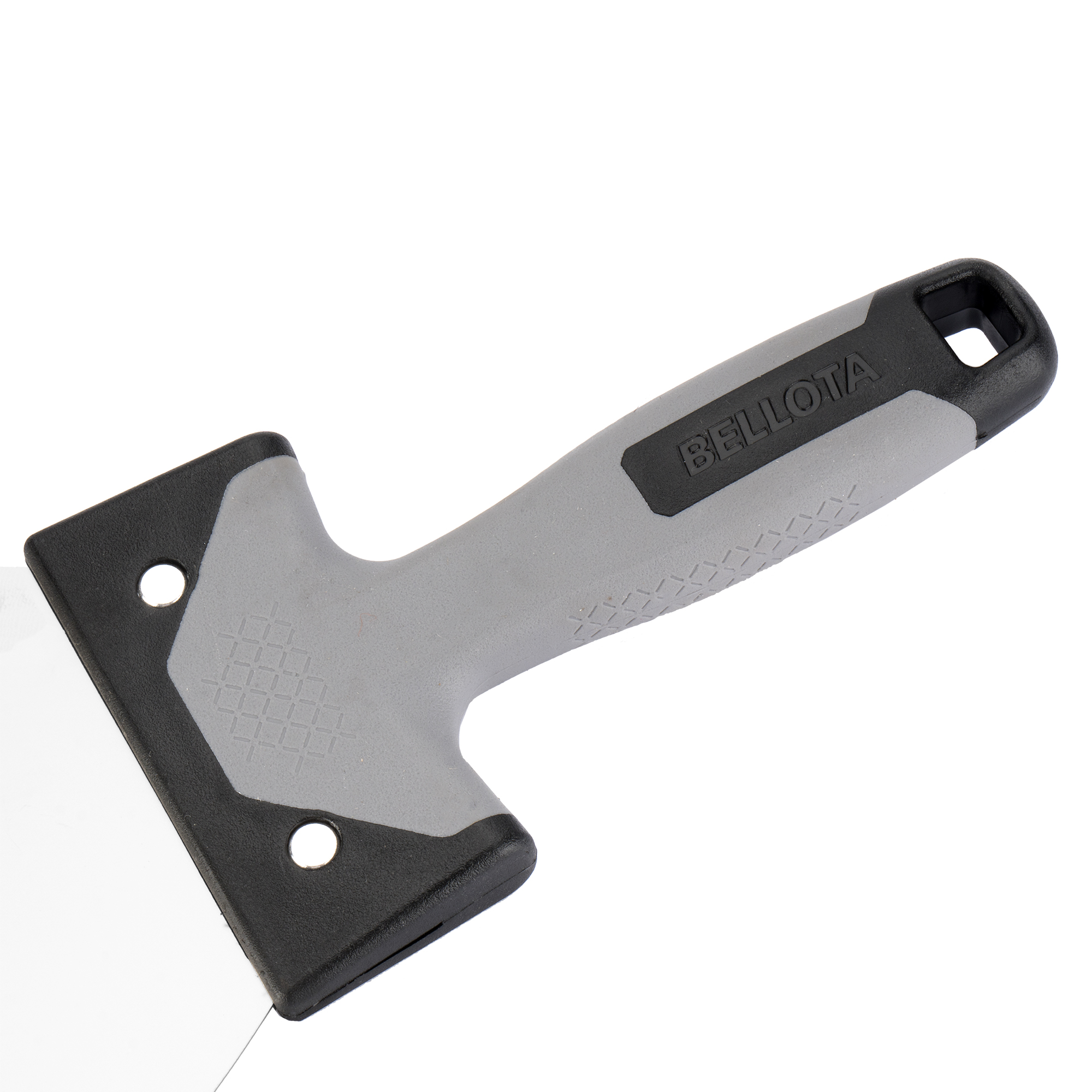 Espátula americana de acero inoxidable con mango bimaterial para trabajos de rejunteo y remates en placa / 5900