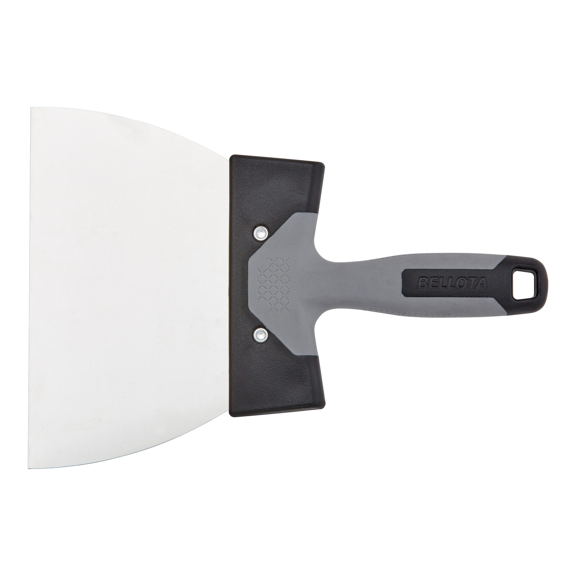 Espátula americana de acero inoxidable con mango bimaterial para trabajos de rejunteo y remates en placa / 5900