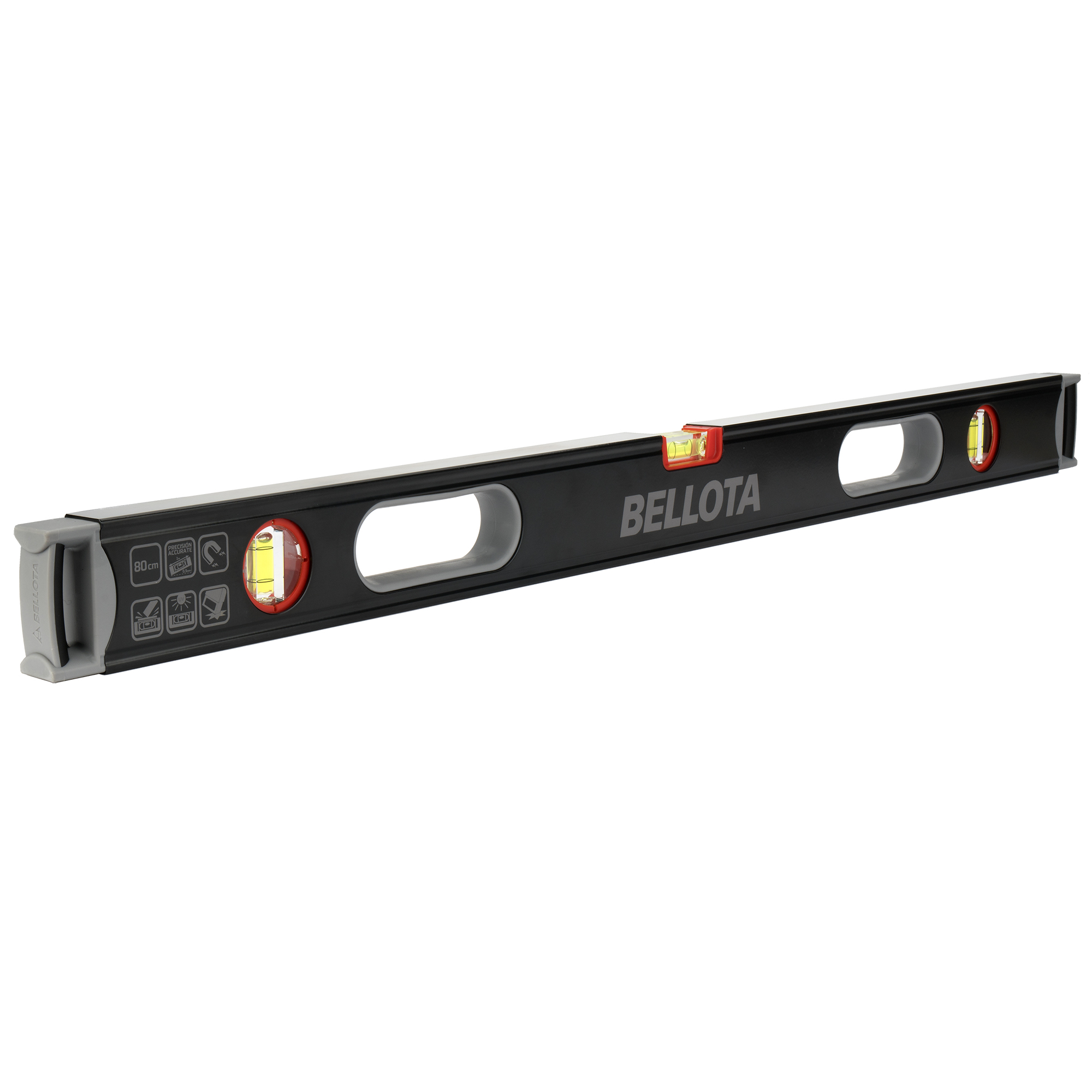 Nivel tubular reforzado de aluminio con imán para trabajos de nivelación / 50107M