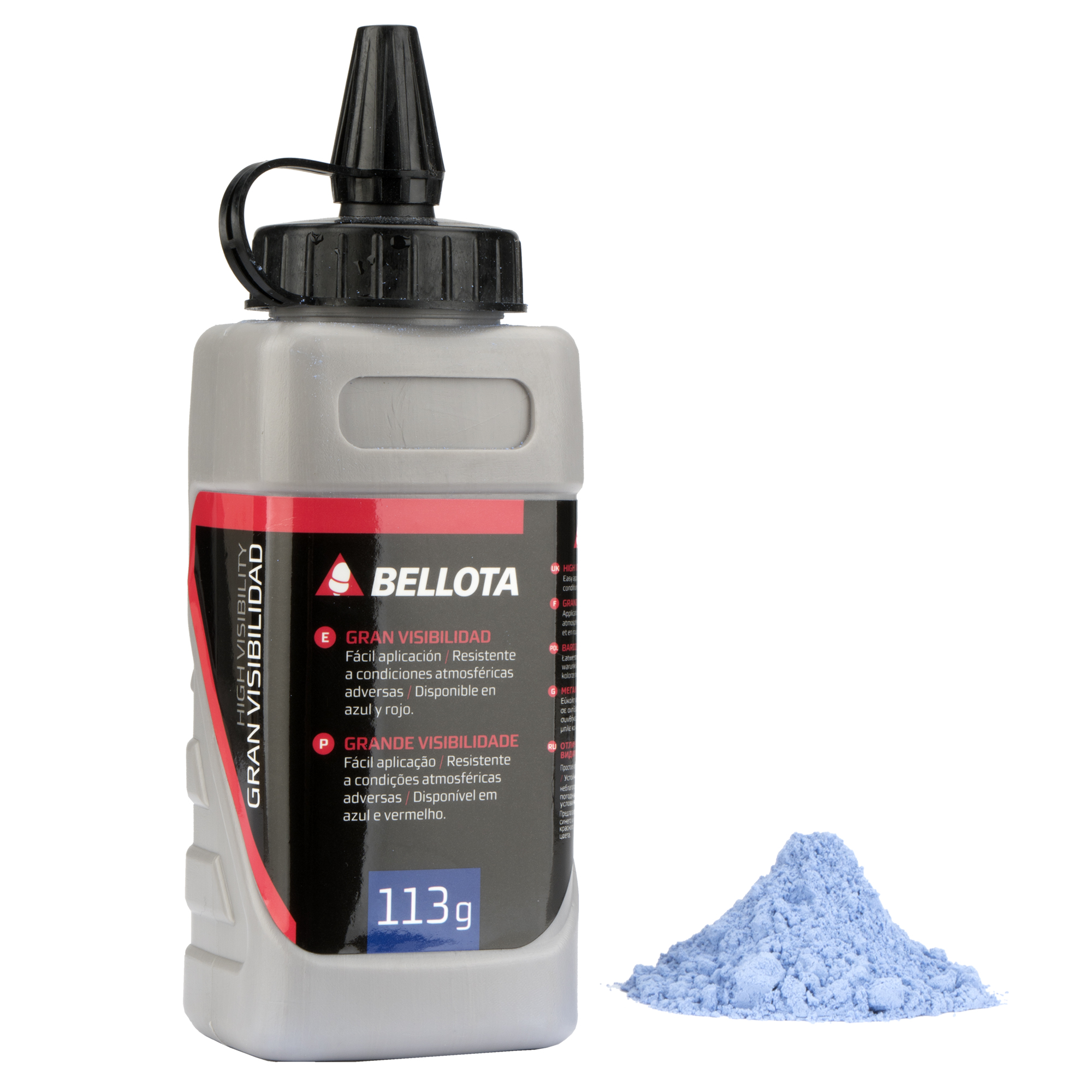 Kit tiralíneas con carcasa de aluminio más polvo trazador azul para trabajos de marcaje / 50223