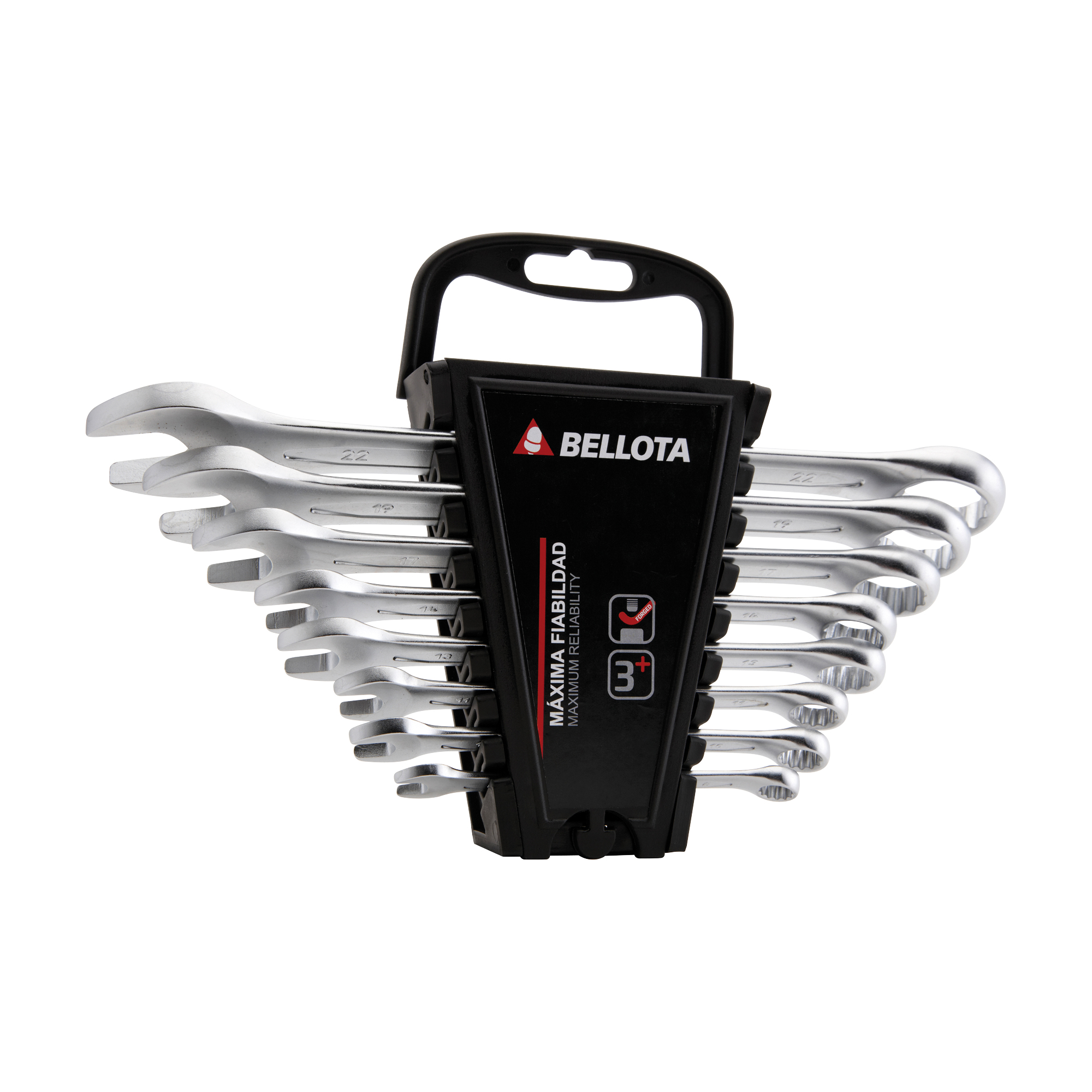 Juego clip de llaves combinadas forjadas en acero CrV para apriete y ajuste / 6491